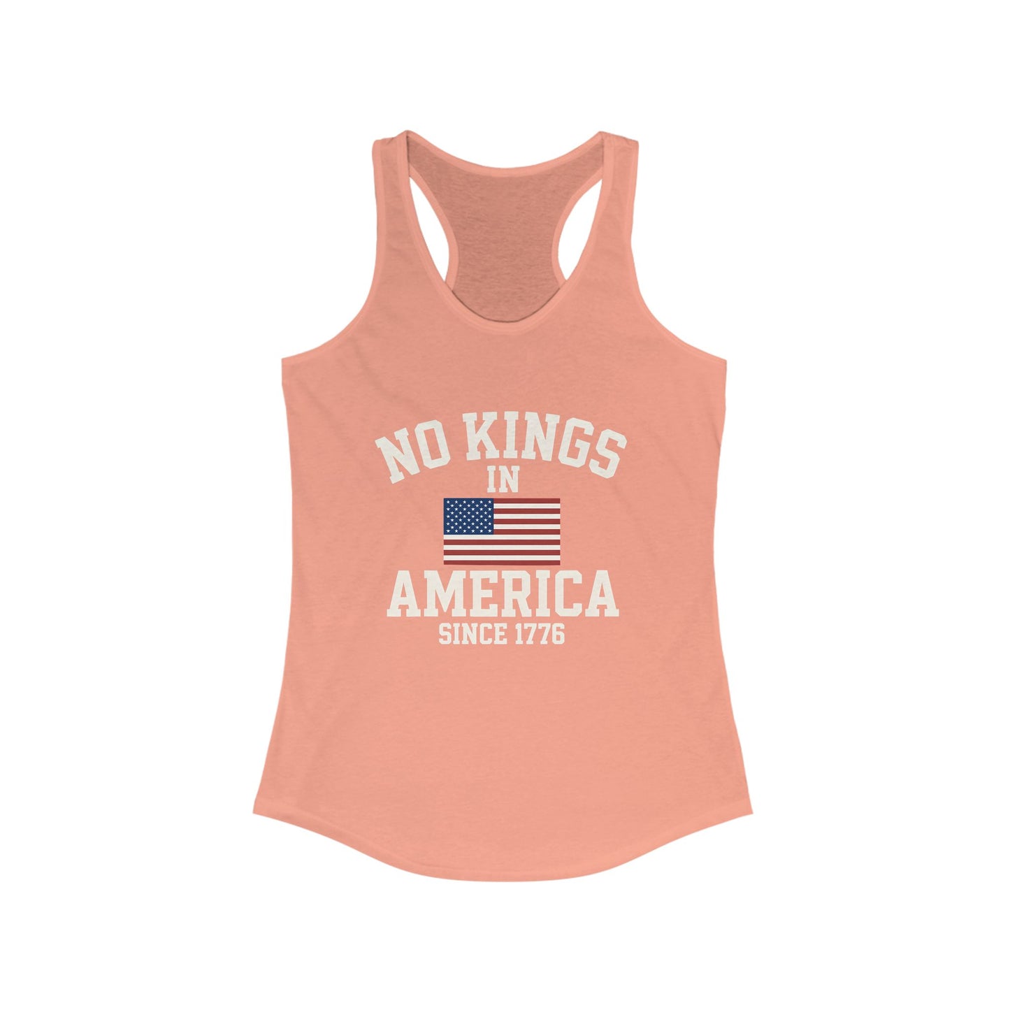 No Kings Racerback Tank, No Kings in America Tee, Fourth of July Top, Casual Summer Wear, Independence Day Apparel, Gift for Her