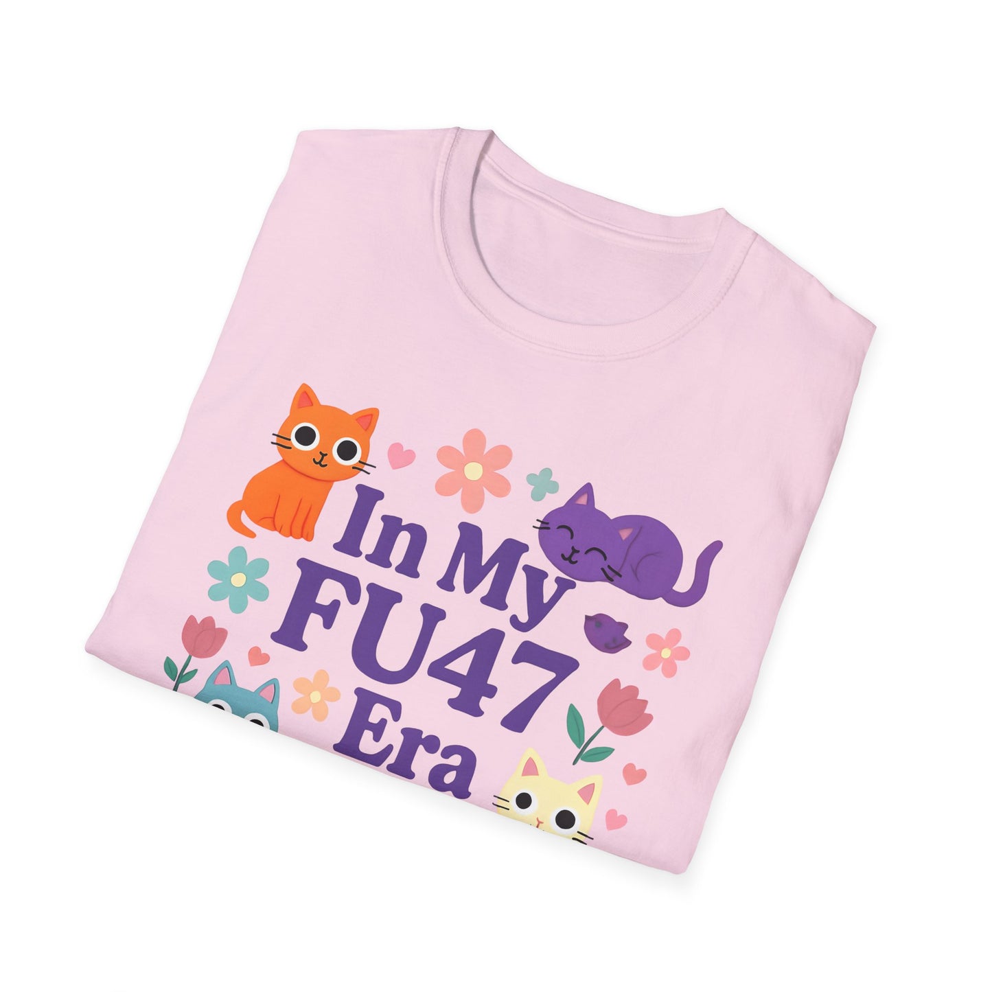 In My FU47 Era Unisex Tee, Cat Lover Gift, Comfortable Casual Wear, Funny Pet Humor, Perfect for Birthdays