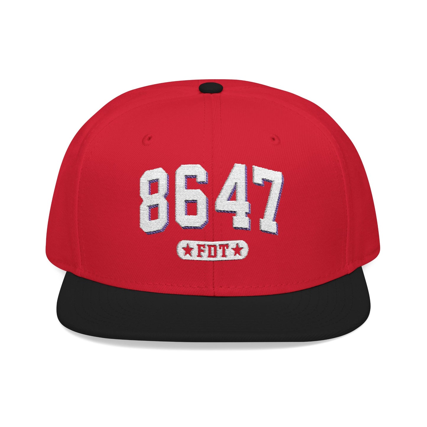 8647 FDT Snapback Cap, Embroidered Baseball Hat, Trendy Street Style, Gift for Political Enthusiasts, Unisex Fashion Headwear