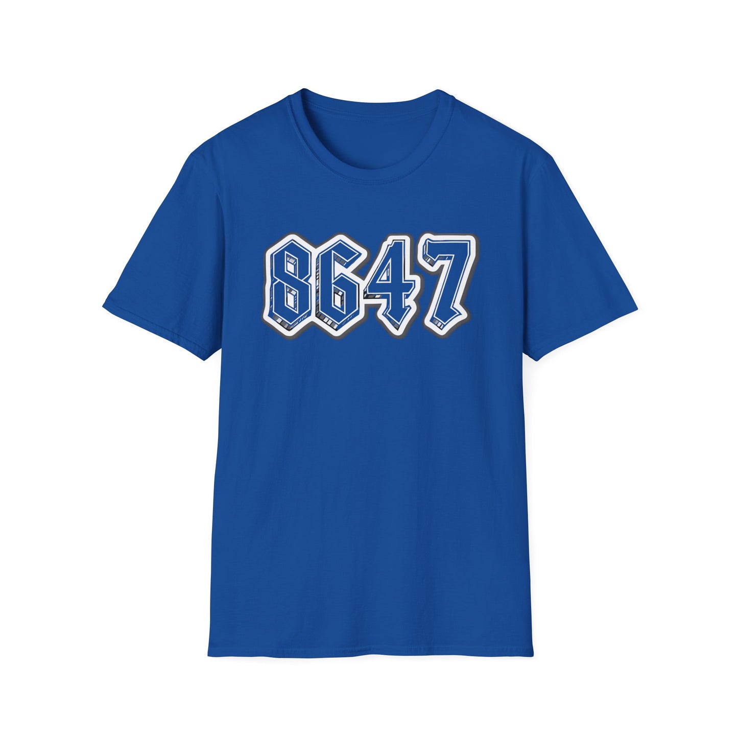 8647 front and back Softstyle T-Shirt with Quirky Slogan, Great for Casual Wear, Gift for Friends, Unique Birthday Present, Everyday Humor