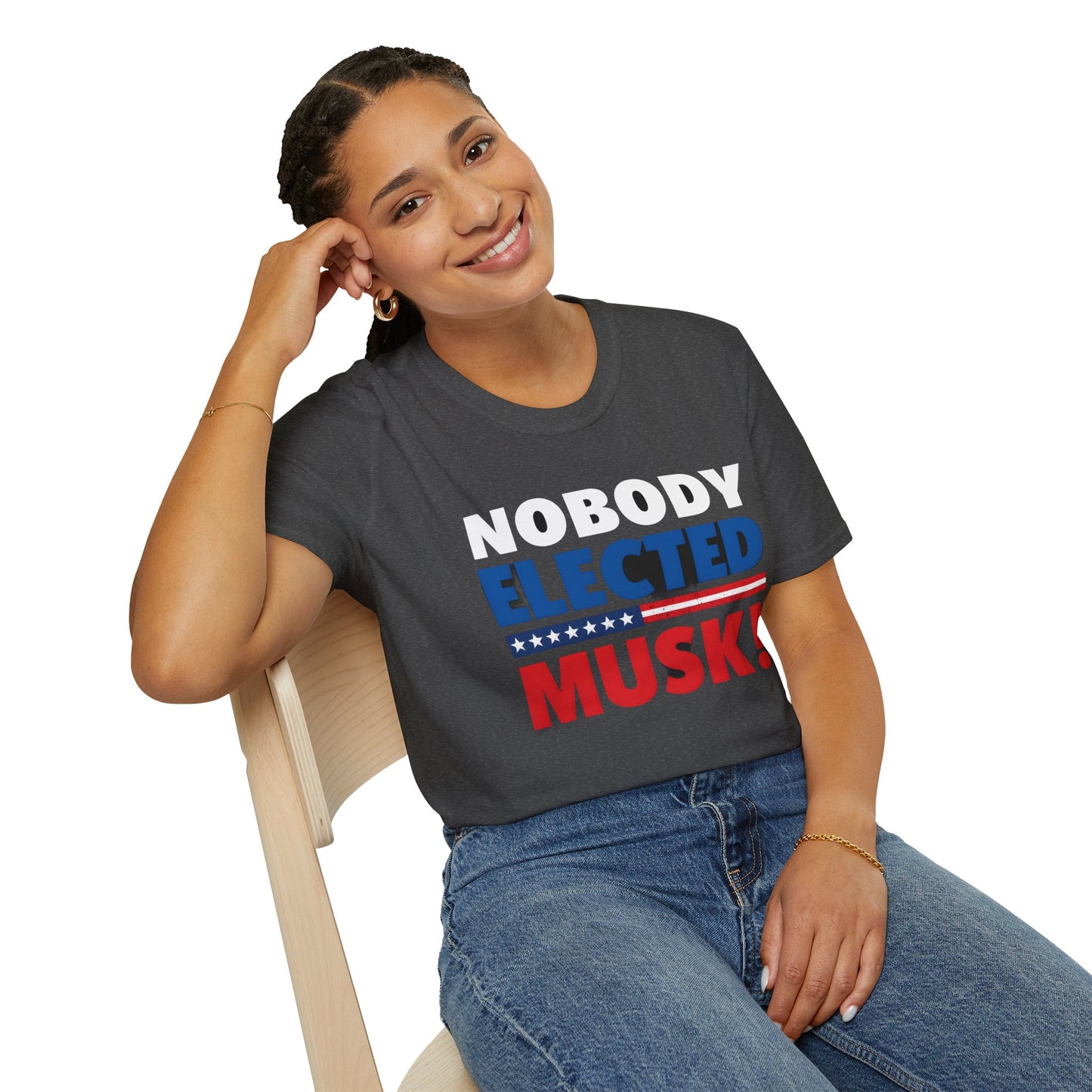 Nobody Elected Musk T-Shirt, Political Protest Shirt, Unisex Activist Tee, Social Justice Shirt, Anti-MAGA Tee, Anti Fascist tee