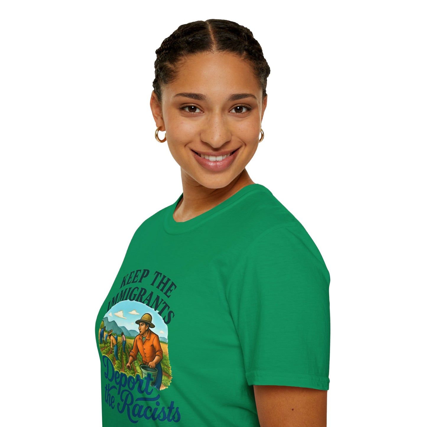 Keep the Immigrants, Deport the Racists -unisex anytime tee,  Casual Wear, Statement Piece, Gift for, Stand with immigrants, anti racists tee