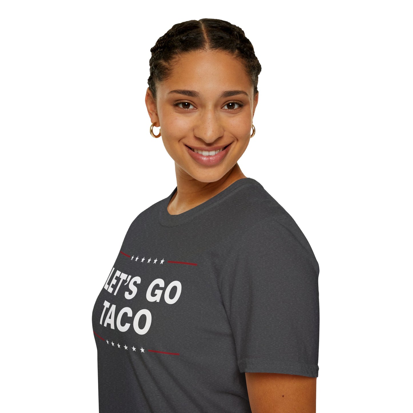 Let's Go Taco Unisex Softstyle T-Shirt, Taco Lover Gift, Funny Foodie Shirt, Casual Wear, Taco Tuesday Tee