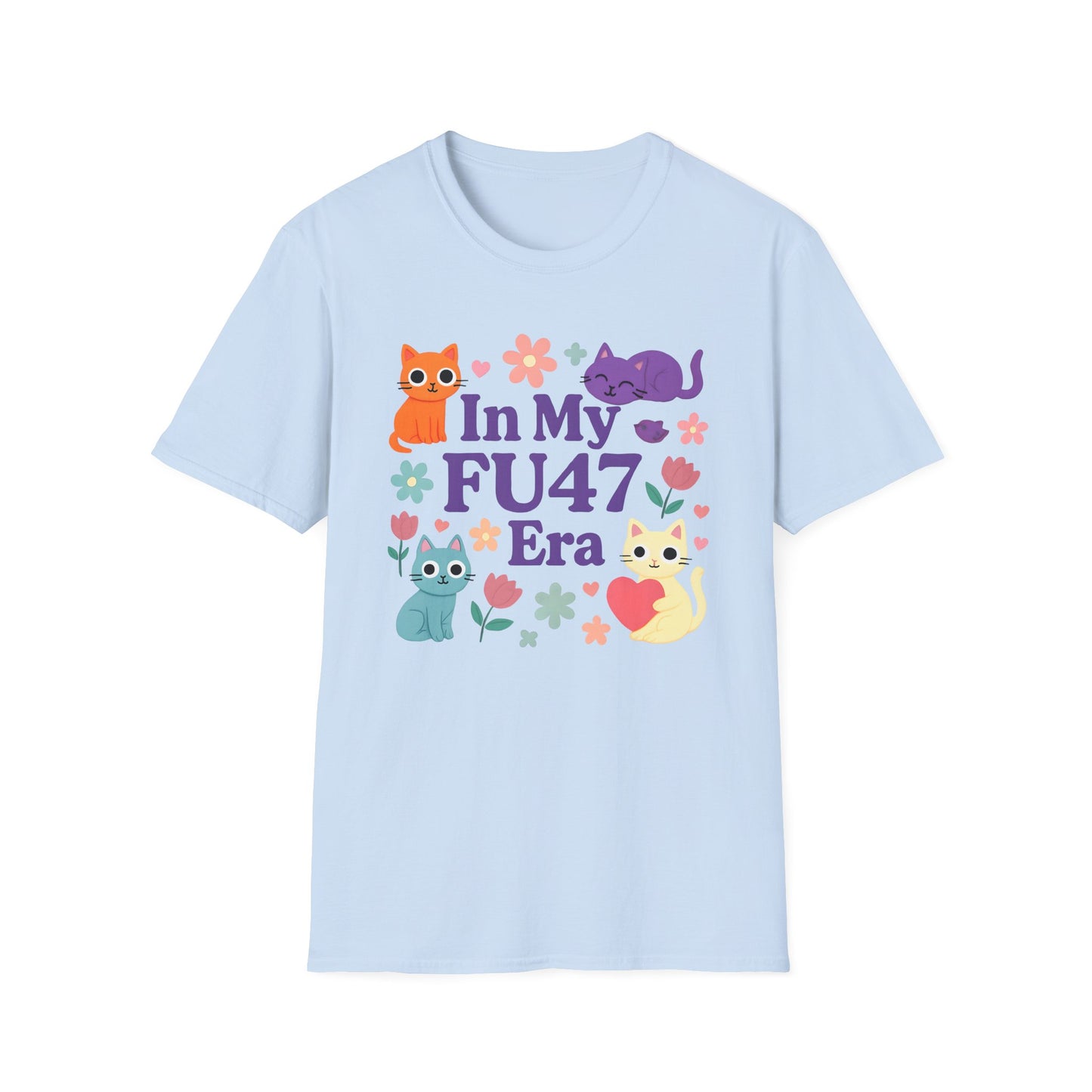In My FU47 Era Unisex Tee, Cat Lover Gift, Comfortable Casual Wear, Funny Pet Humor, Perfect for Birthdays