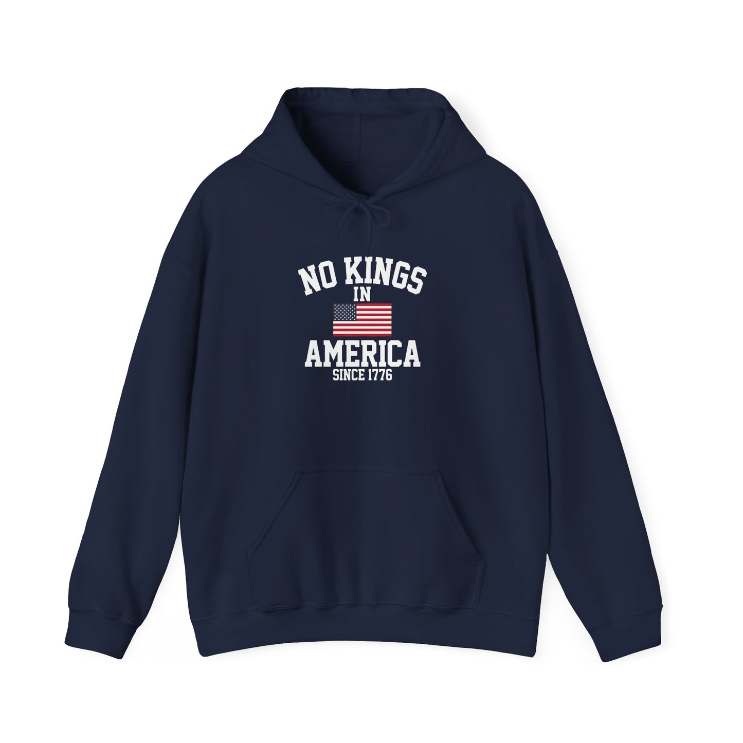 No Kings in America Fleece Hoodie, Cozy Fleece Hoodie, Political Statement Hoodie, Stand With Ameroca Hoodie, Anti Fascism Hoodie