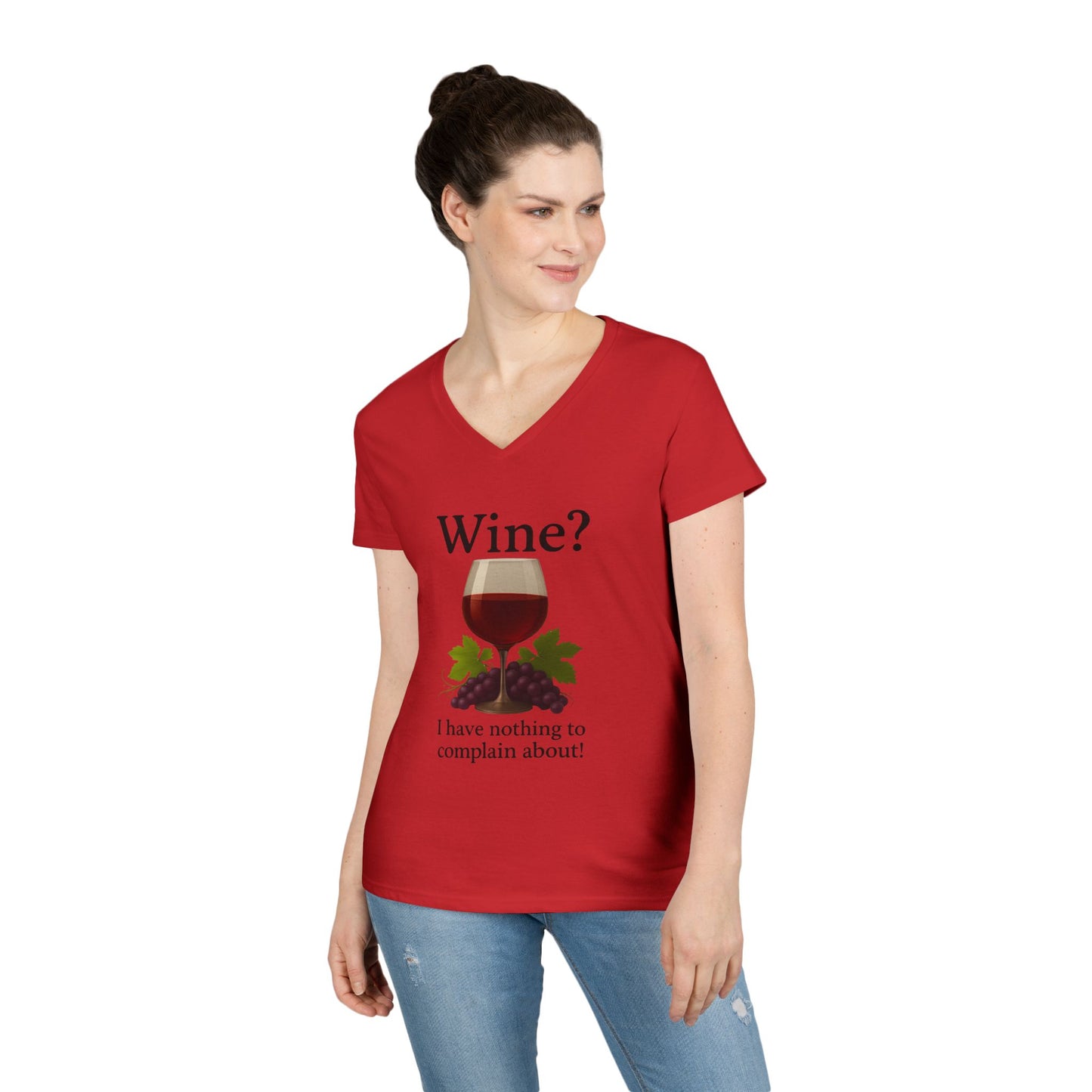Wine Lover's V-Neck T-Shirt, Fun Wine Quote Tee, Gifts for Her, Casual Summer Top, Ladies' Wine Shirt