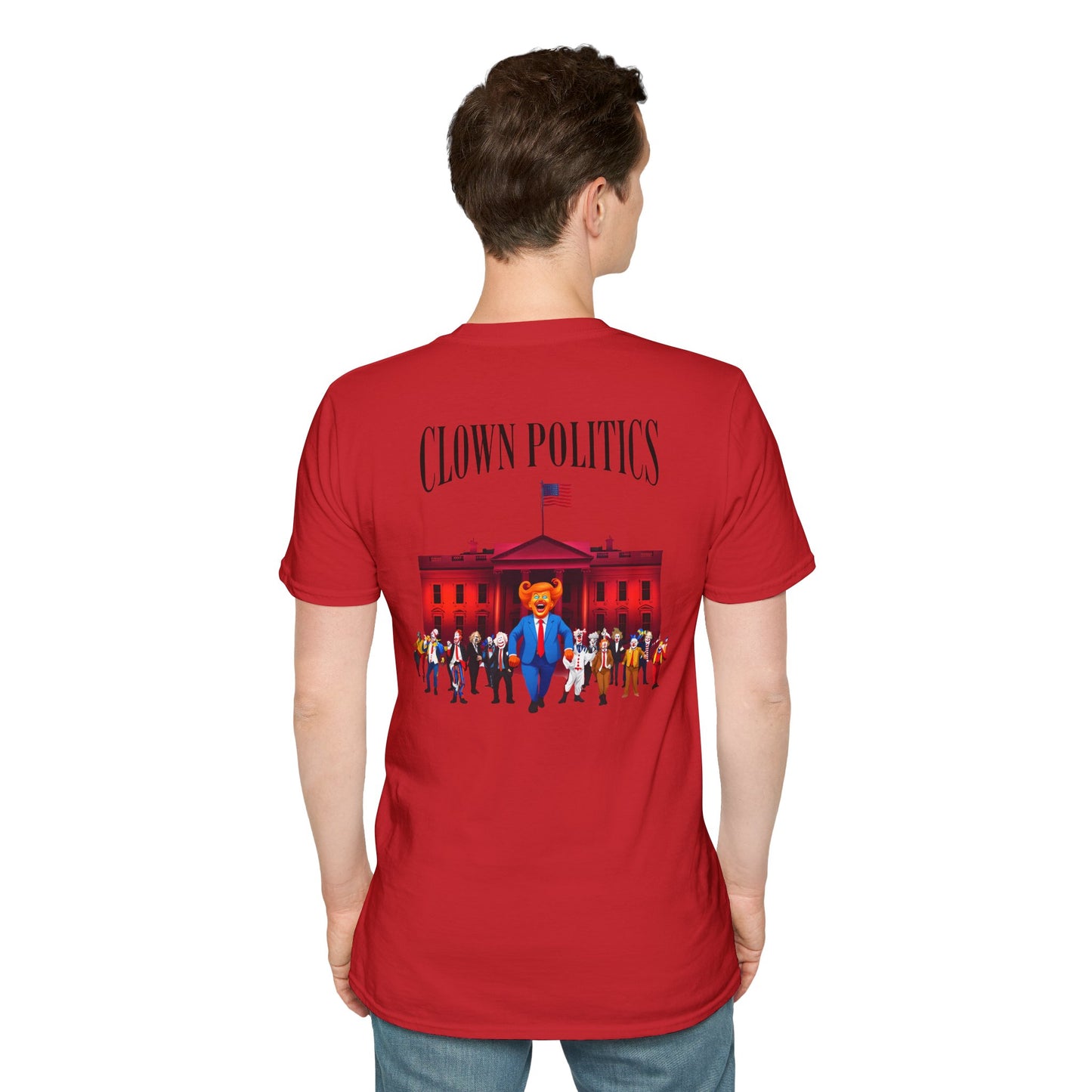 Clown Politics Graphic Tee, Statement Shirt for Activism, Funny Political T-Shirt, Gift for Protesters, Casual, antitrump tee