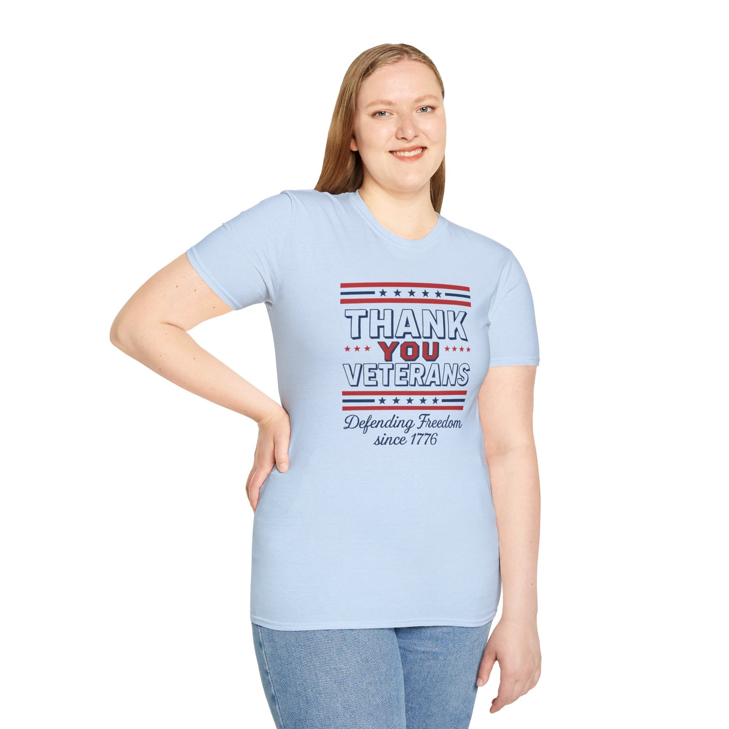 Thank You Veterans Defending Freedom since 1776 unisex tshirt, patriotic tshirt, 4th of July shirt honoring veterans, pro vet