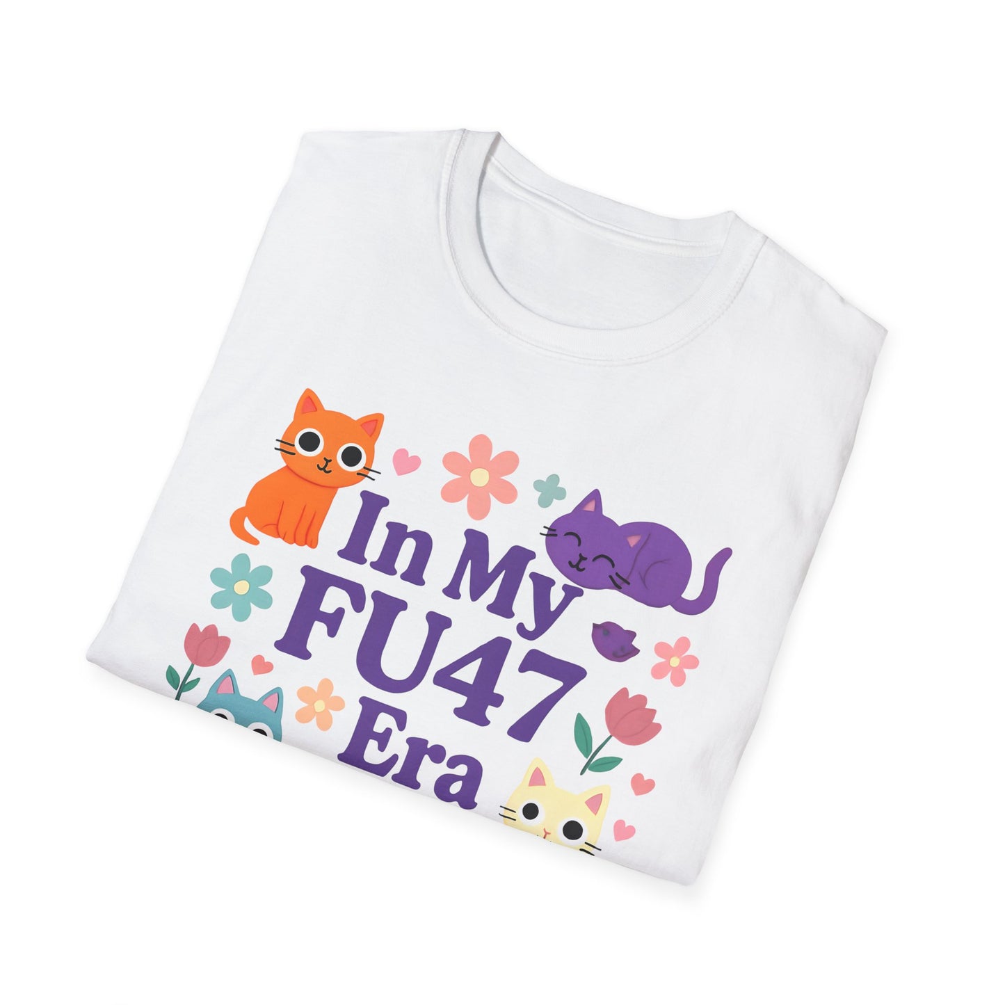 In My FU47 Era Unisex Tee, Cat Lover Gift, Comfortable Casual Wear, Funny Pet Humor, Perfect for Birthdays