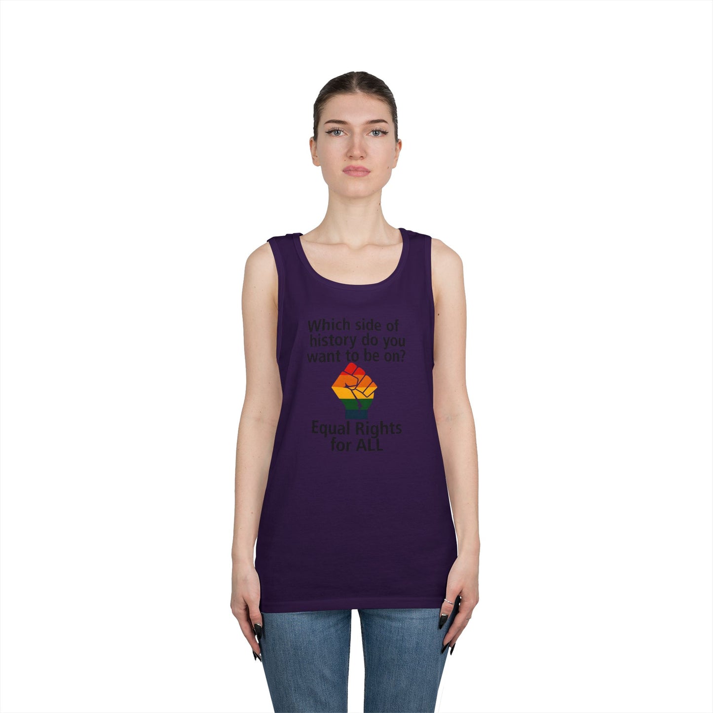 Unisex Equal rights for all Tank Top for Equality Activism, Protest Wear, LGBT Pride, Summer Casual, Gift for Activists
