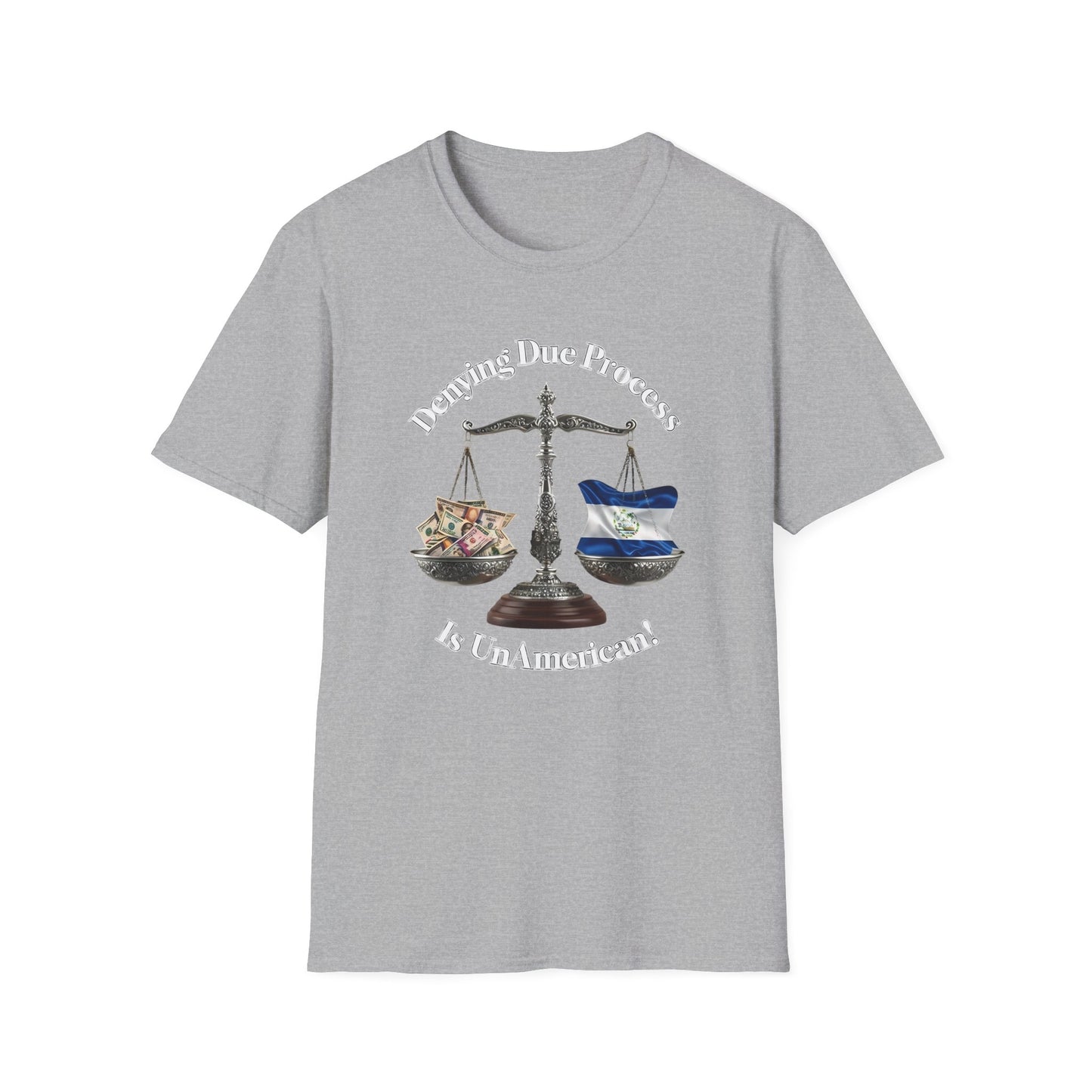 Justice T-Shirt - 'Denying Due Process Is UnAmerican' Graphic Tee, Political Apparel, Gift for Activists, Casual Wear, Statement Shirt