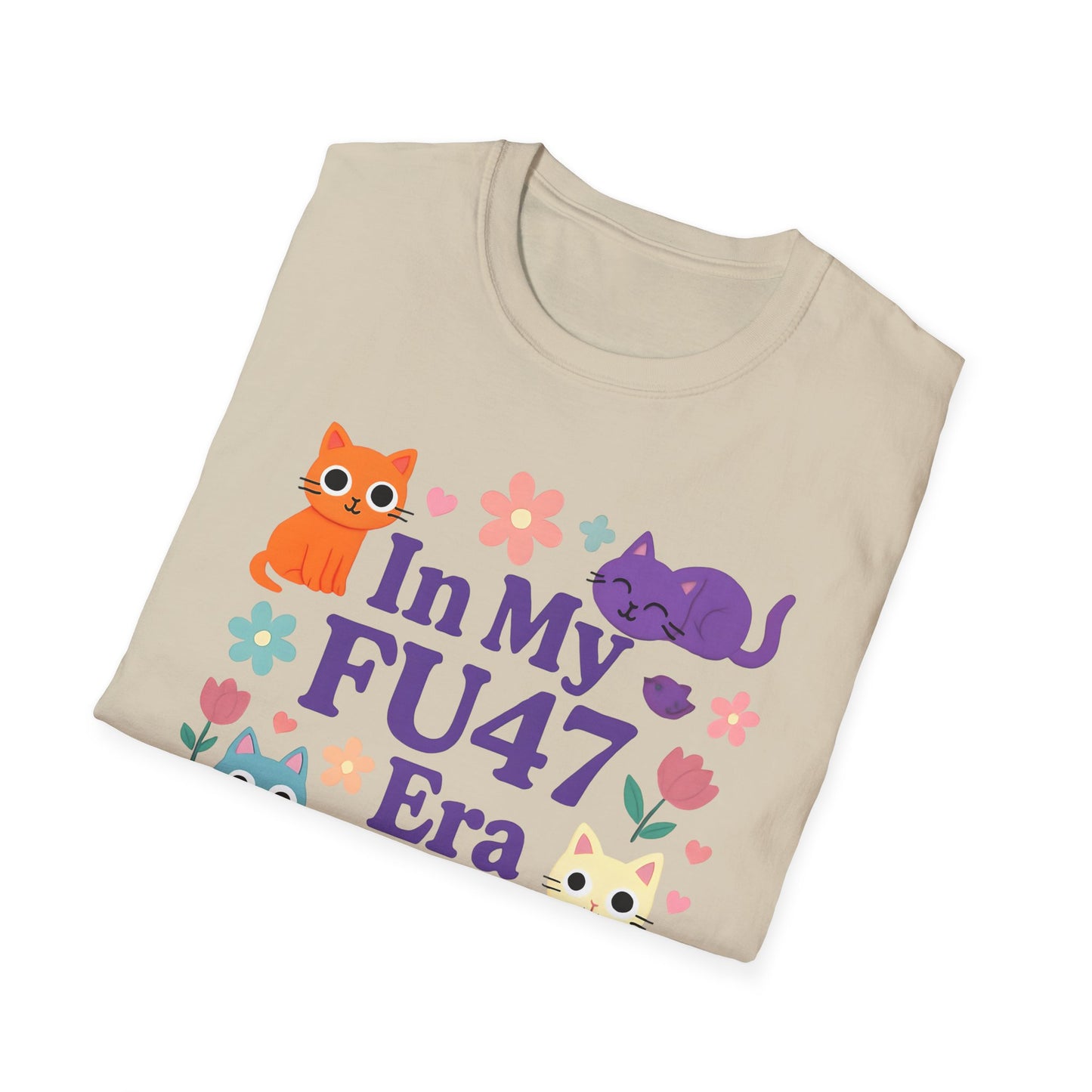In My FU47 Era Unisex Tee, Cat Lover Gift, Comfortable Casual Wear, Funny Pet Humor, Perfect for Birthdays