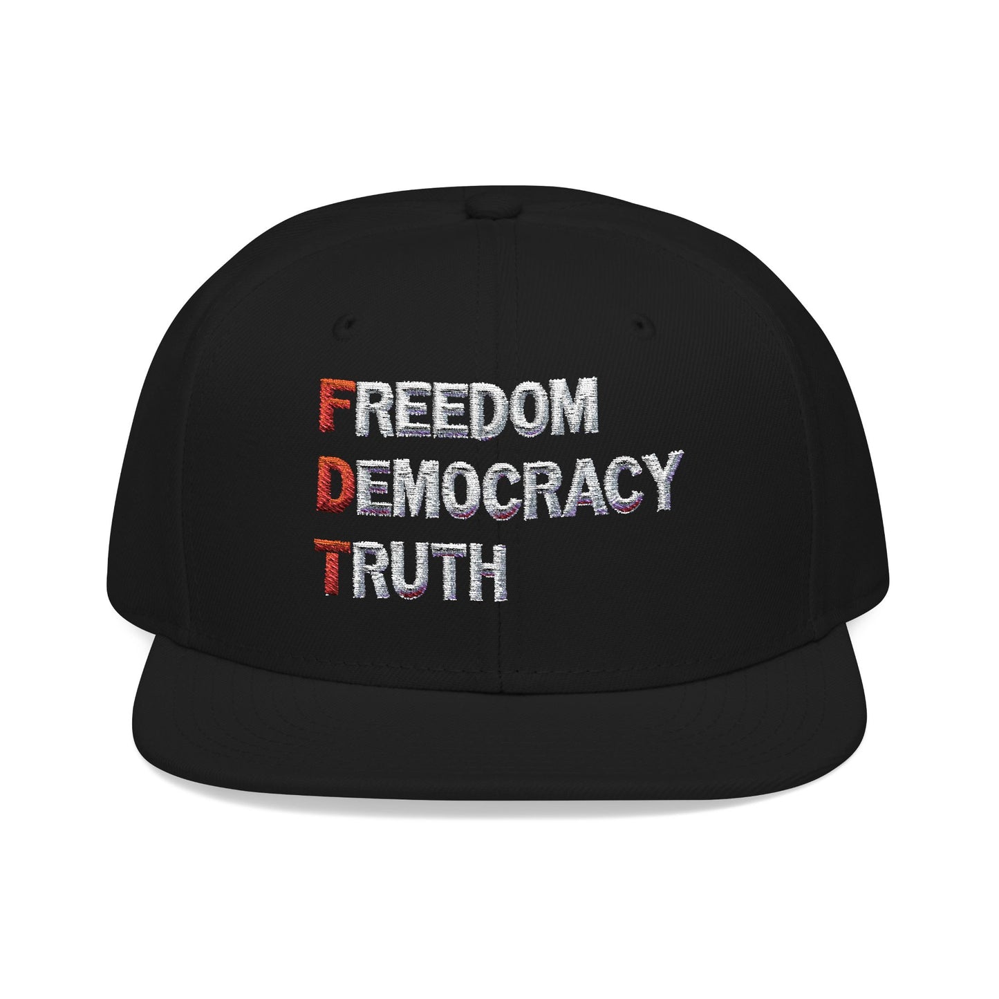 Freedom Democracy Truth Snapback Hat - Stylish Streetwear Cap for Casual Outfits, Perfect Gift for Sports Fans, Adjustable Fit