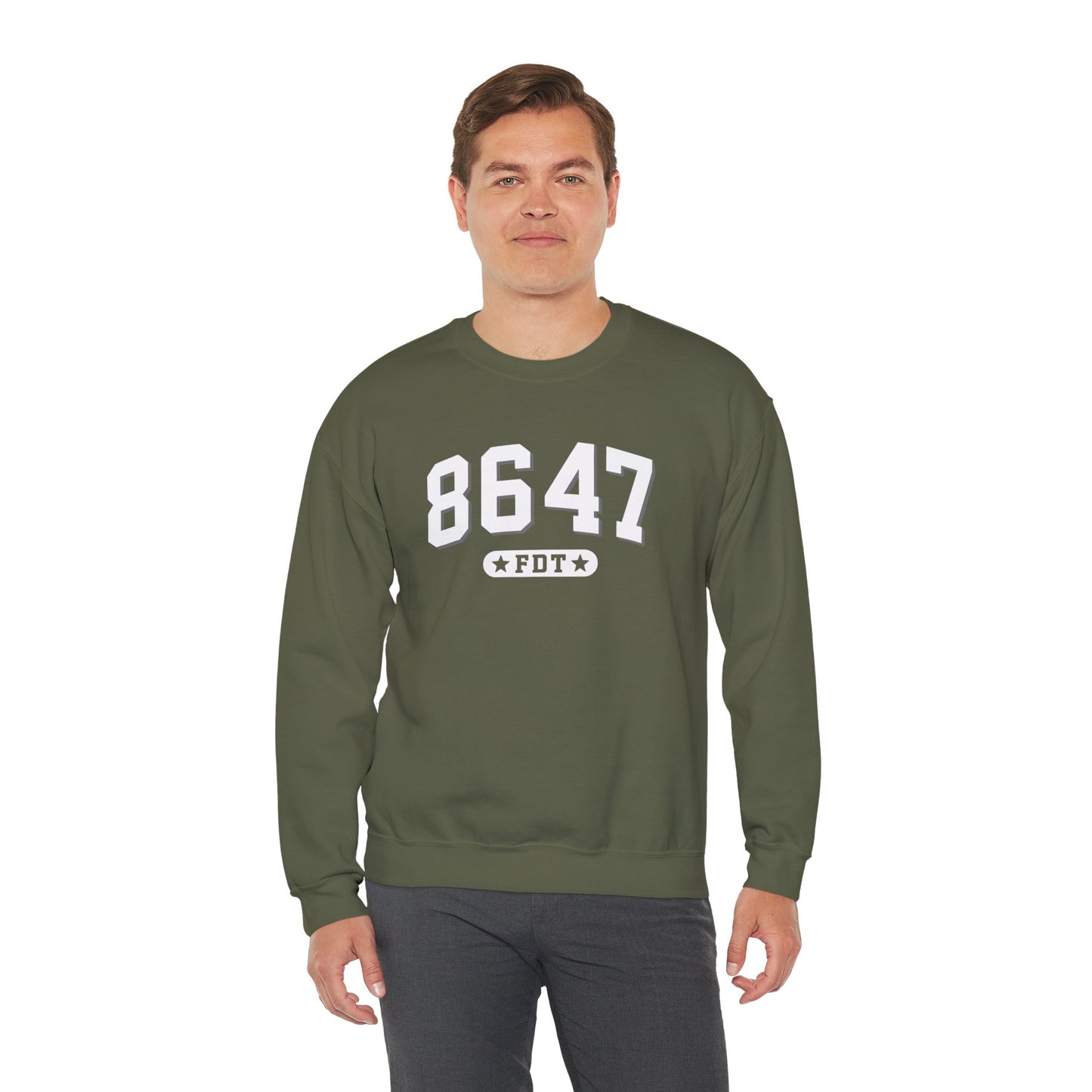 8647 FDT unisex Crewneck Sweatshirt, Stand with FDT Sweatshirt, No Trump Crewneck, Anti-Fascism Sweatshirt, unisex crewneck sweatshirt