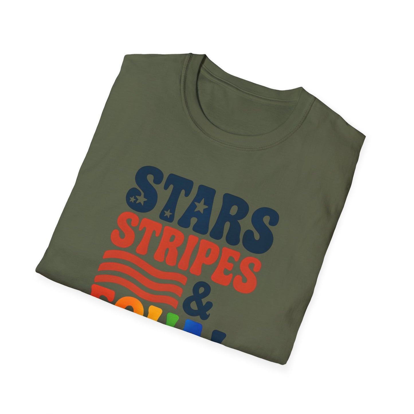 Stars Stripes and Equal Rights unisex tee, Casual protest Gift, LGBTQ tee, Unisex Softstyle Shirt,  Family Wear, gay rights