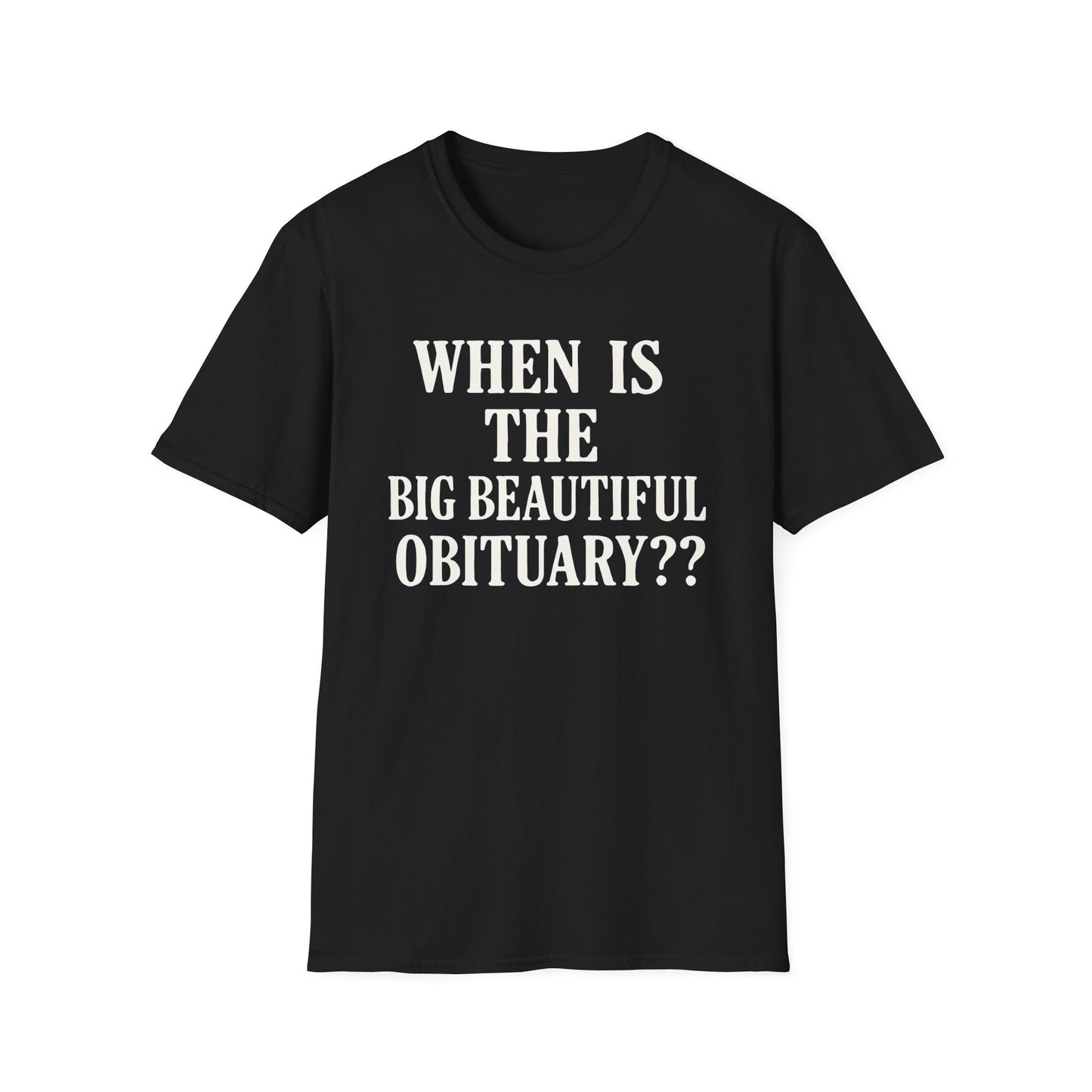 FDT Obituary unisex tee , Softstyle T-Shirt, Funny Obituary Shirt, Unisex Casual Wear, Gift for Friends, Funeral Humor Apparel