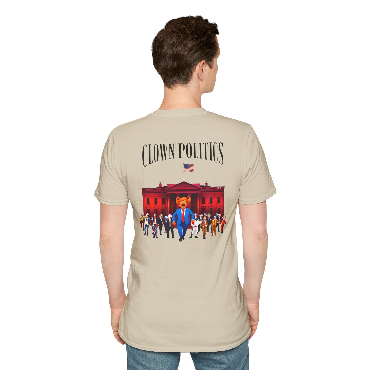 Clown Politics Graphic Tee, Statement Shirt for Activism, Funny Political T-Shirt, Gift for Protesters, Casual, antitrump tee