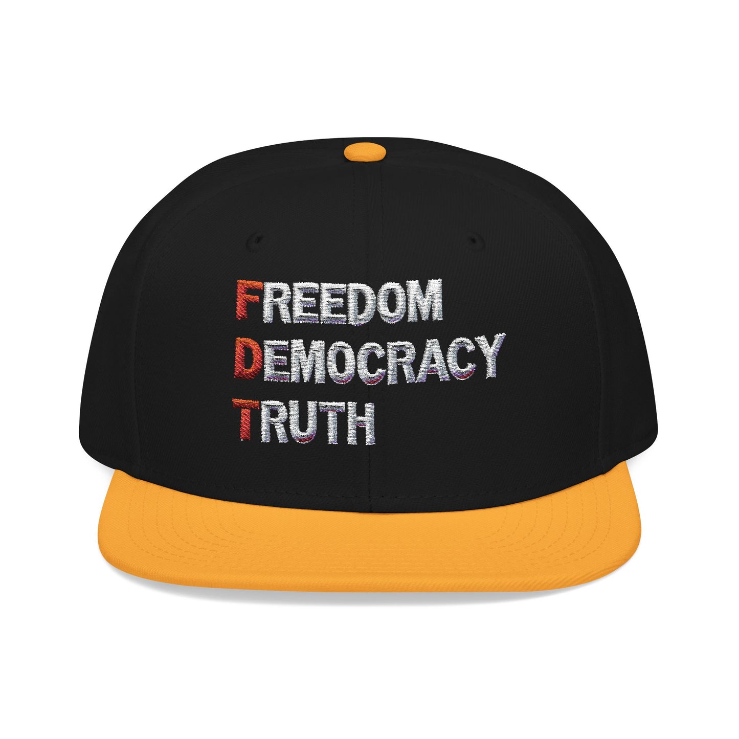Freedom Democracy Truth Snapback Hat - Stylish Streetwear Cap for Casual Outfits, Perfect Gift for Sports Fans, Adjustable Fit