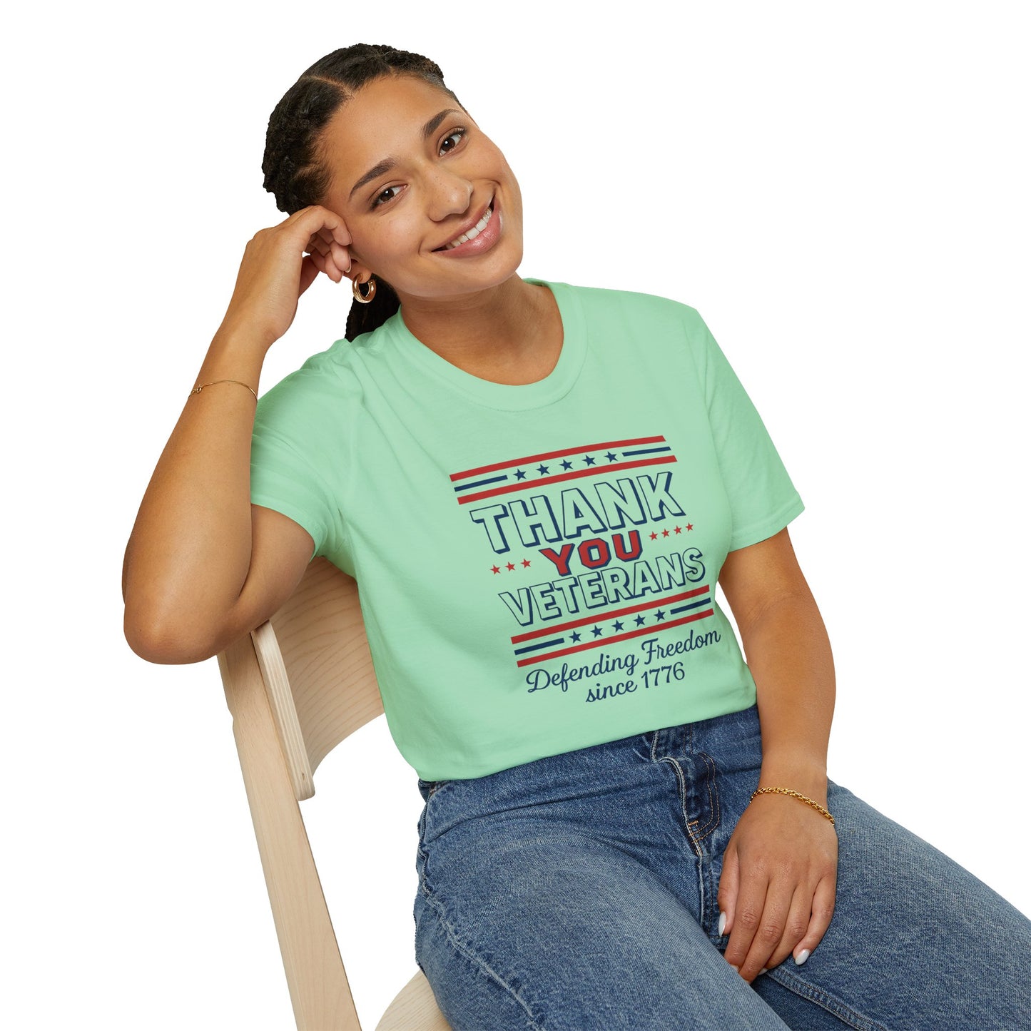 Thank You Veterans Defending Freedom since 1776 unisex tshirt, patriotic tshirt, 4th of July shirt honoring veterans, pro vet