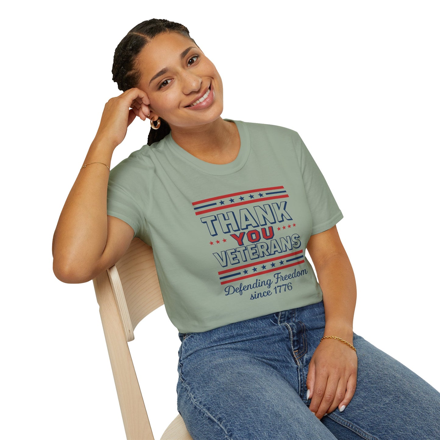 Thank You Veterans Defending Freedom since 1776 unisex tshirt, patriotic tshirt, 4th of July shirt honoring veterans, pro vet