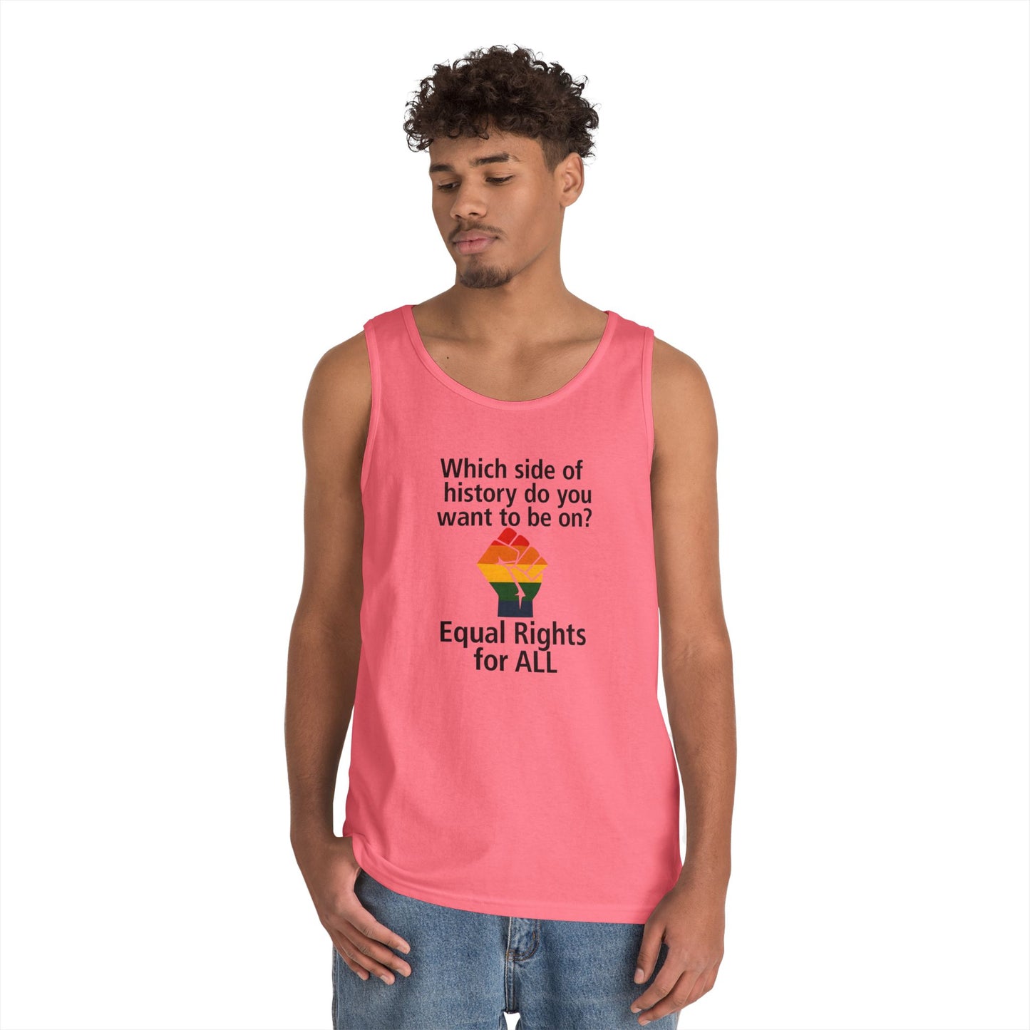 Unisex Equal rights for all Tank Top for Equality Activism, Protest Wear, LGBT Pride, Summer Casual, Gift for Activists