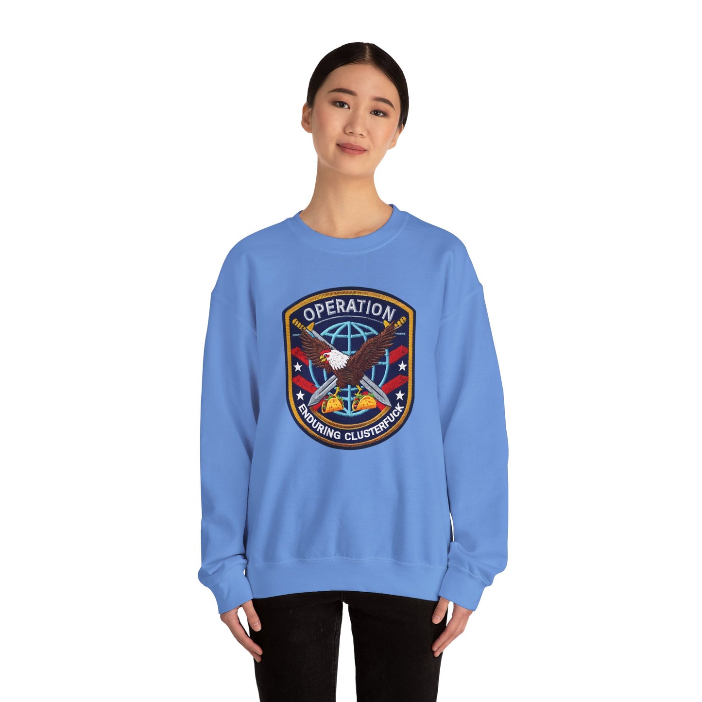 Operation Enduring Clusterfuck crewneck Sweatshirt, Political Statement Sweatshirt, Anti Fascism Sweatshirt, Support Ukraine Crew Neck
