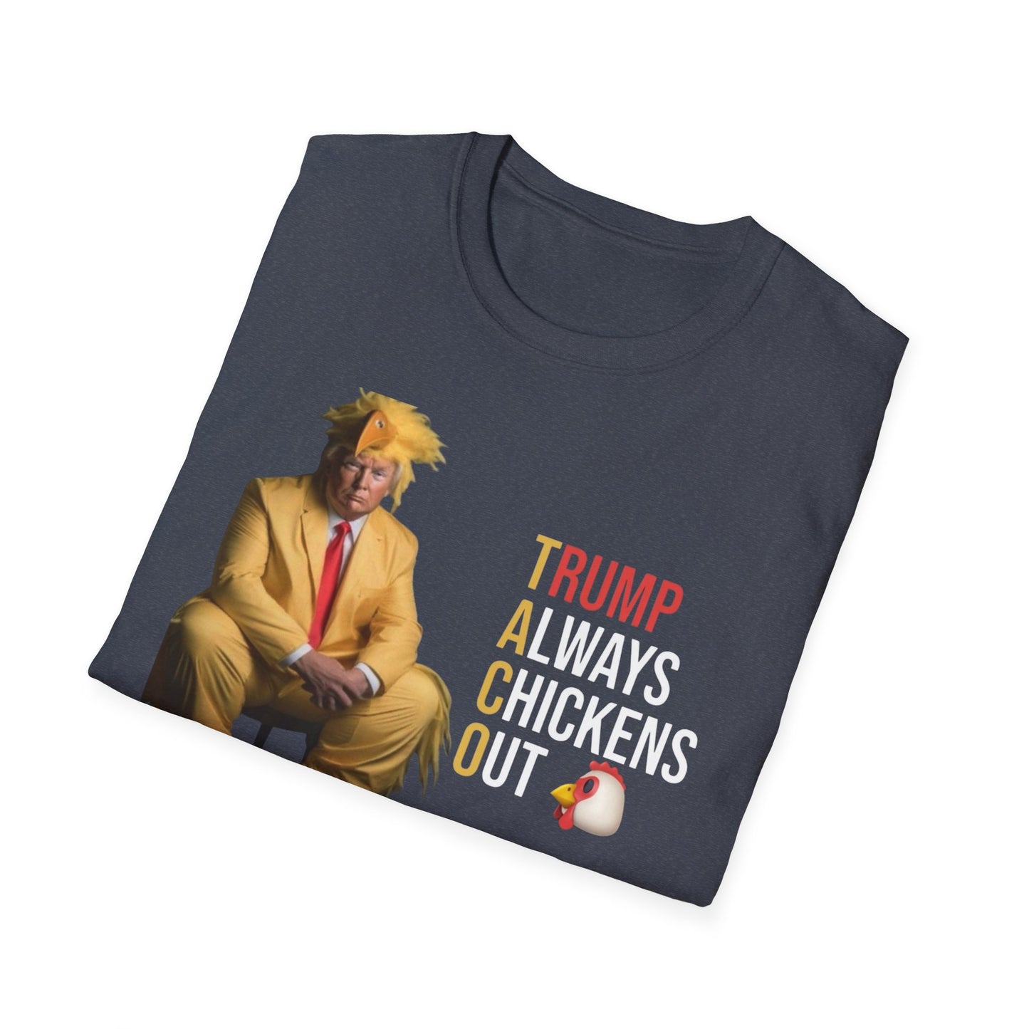 Trump Chicken Out Unisex T-Shirt, Funny Political Tee, Gift for Friends, Election Humor, Casual Wear