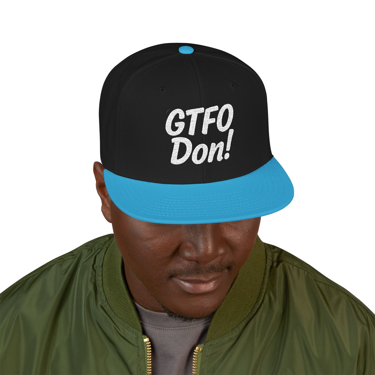 GTFO Don! Snapback Cap - Funny Embroidered Hat, Casual Streetwear, Gift for Friends, Party Accessory, Unisex Style