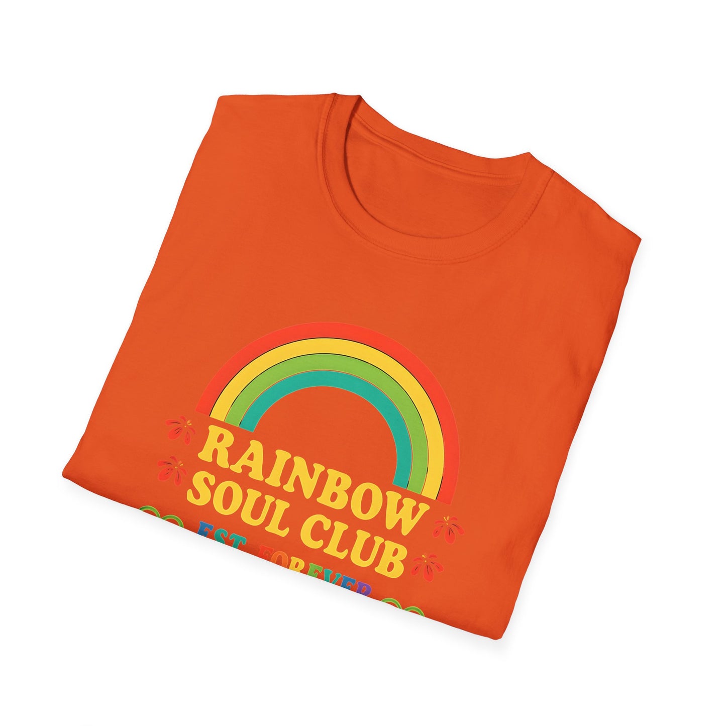 Rainbow Soul Club Pride T-Shirt, Retro Pride Tee, Cute Gift for Friends, LGBTQ+ Celebration Shirt, Summer Vibes Apparel, Casual Everyday