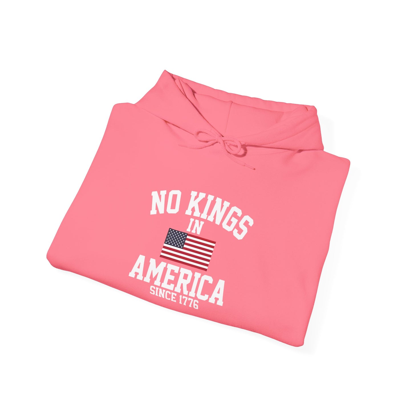 No Kings in America Fleece Hoodie, Cozy Fleece Hoodie, Political Statement Hoodie, Stand With Ameroca Hoodie, Anti Fascism Hoodie