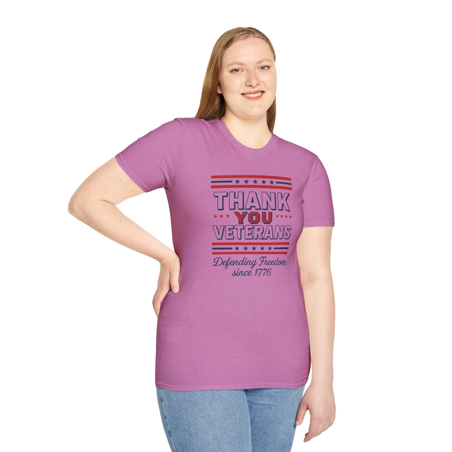 Thank You Veterans Defending Freedom since 1776 unisex tshirt, patriotic tshirt, 4th of July shirt honoring veterans, pro vet