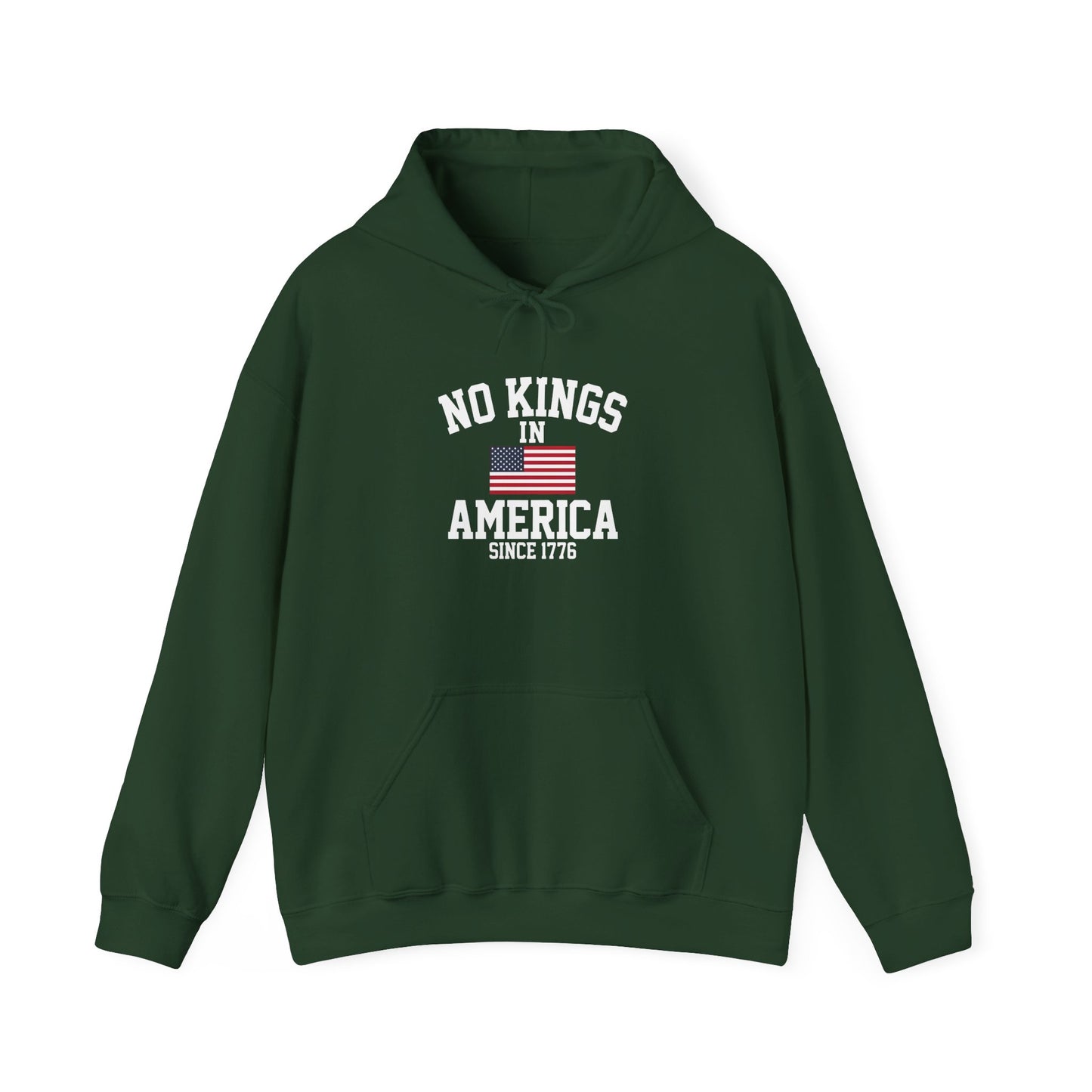 No Kings in America Fleece Hoodie, Cozy Fleece Hoodie, Political Statement Hoodie, Stand With Ameroca Hoodie, Anti Fascism Hoodie