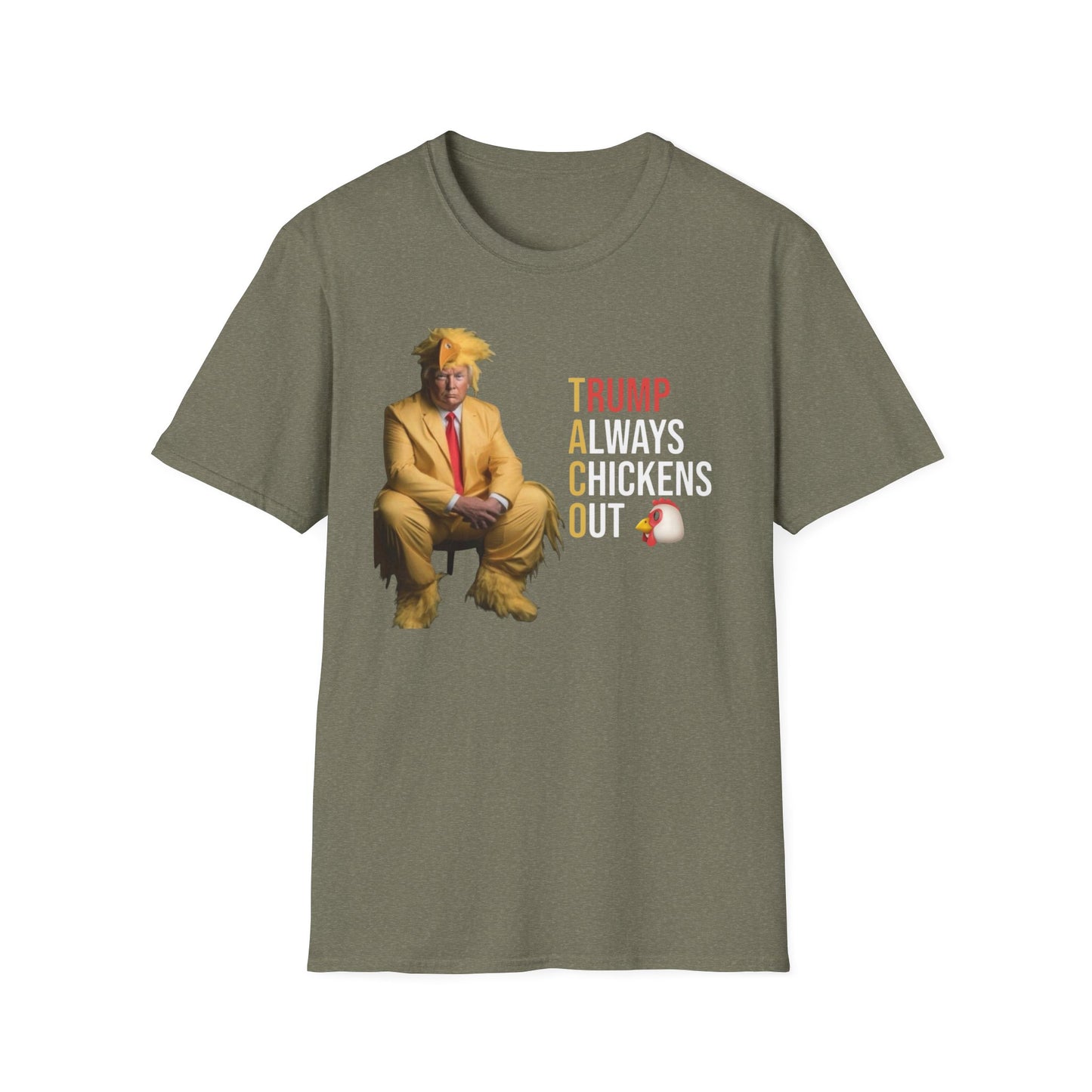 Trump Chicken Out Unisex T-Shirt, Funny Political Tee, Gift for Friends, Election Humor, Casual Wear