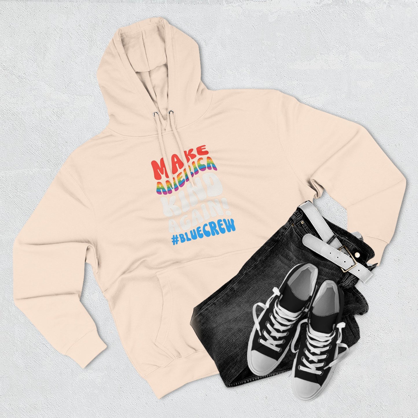 Make America Kind Again #BlueCrew Fleece Hoodie, Unisex #BlueCrew Hoodie, #BlueCrew Gear