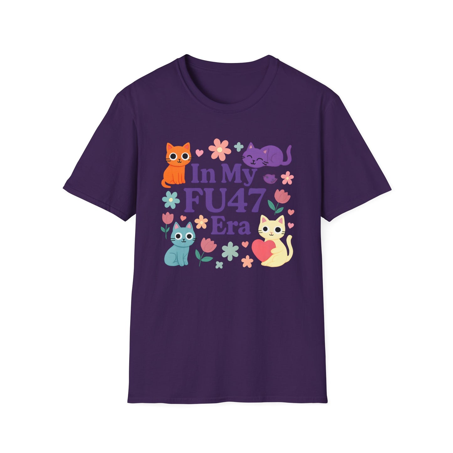In My FU47 Era Unisex Tee, Cat Lover Gift, Comfortable Casual Wear, Funny Pet Humor, Perfect for Birthdays