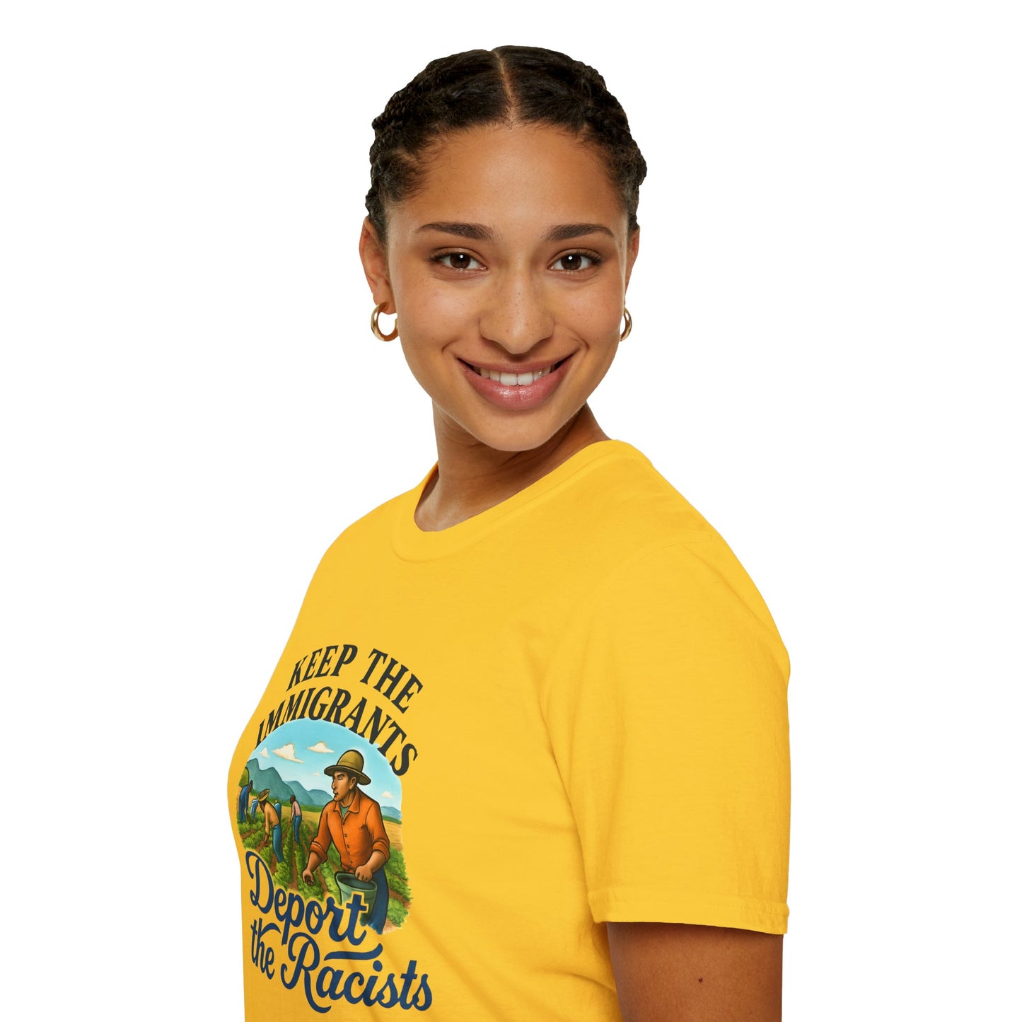 Keep the Immigrants, Deport the Racists -unisex anytime tee,  Casual Wear, Statement Piece, Gift for, Stand with immigrants, anti racists tee