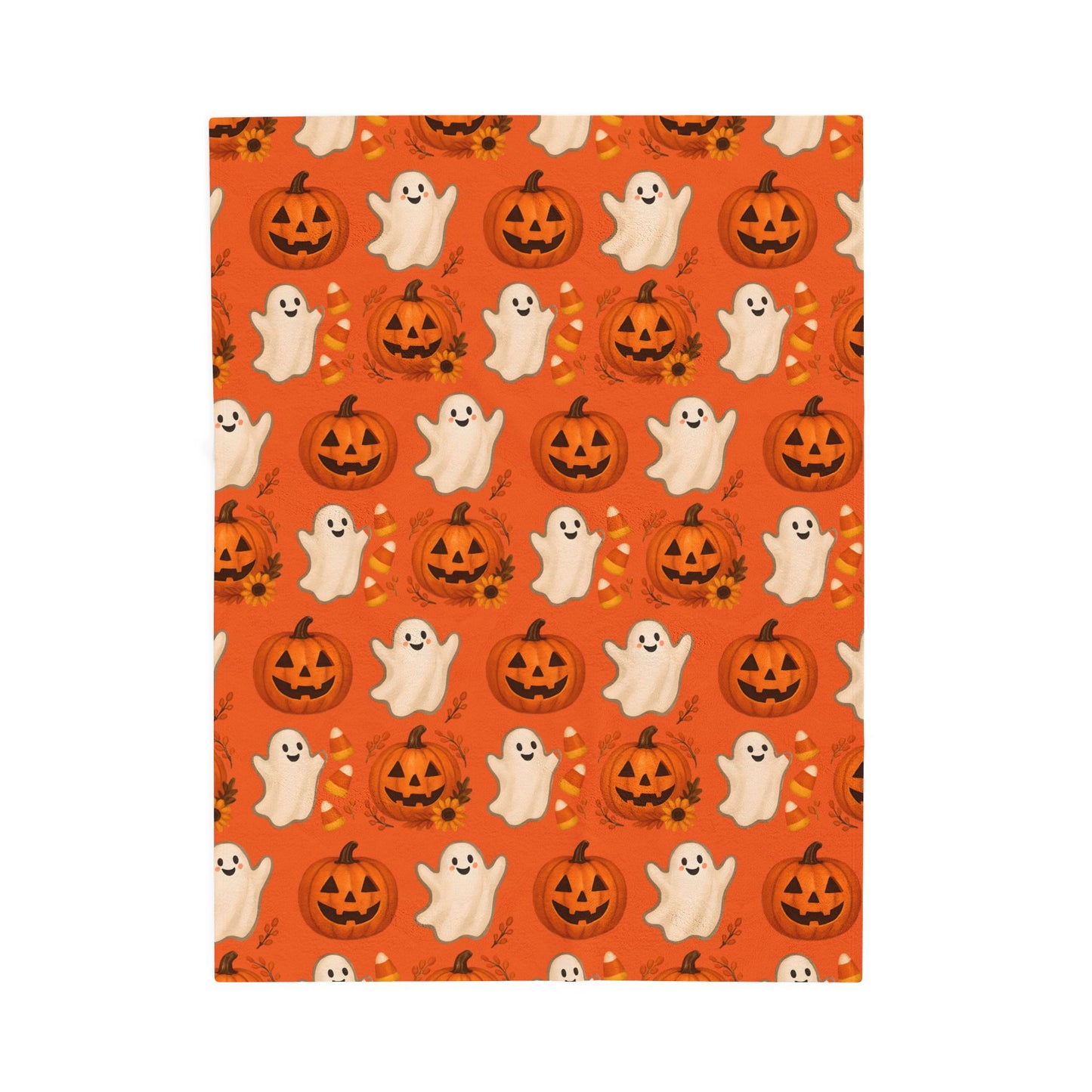 Halloween Velveteen Plush Blanket, Cozy Spooky Decor, Fall Festival Gift, Haunted House Accessories, Kids Room Snuggle