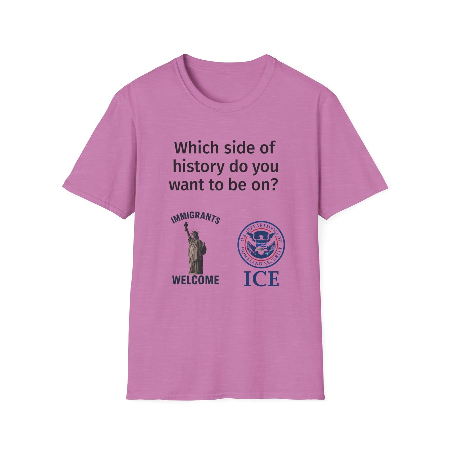 Which Side of History Do You Want to Be On? | Unisex Equal Rights Protest T-Shirt | Multicolored Fist Graphic Tee | Social Justice Shirt