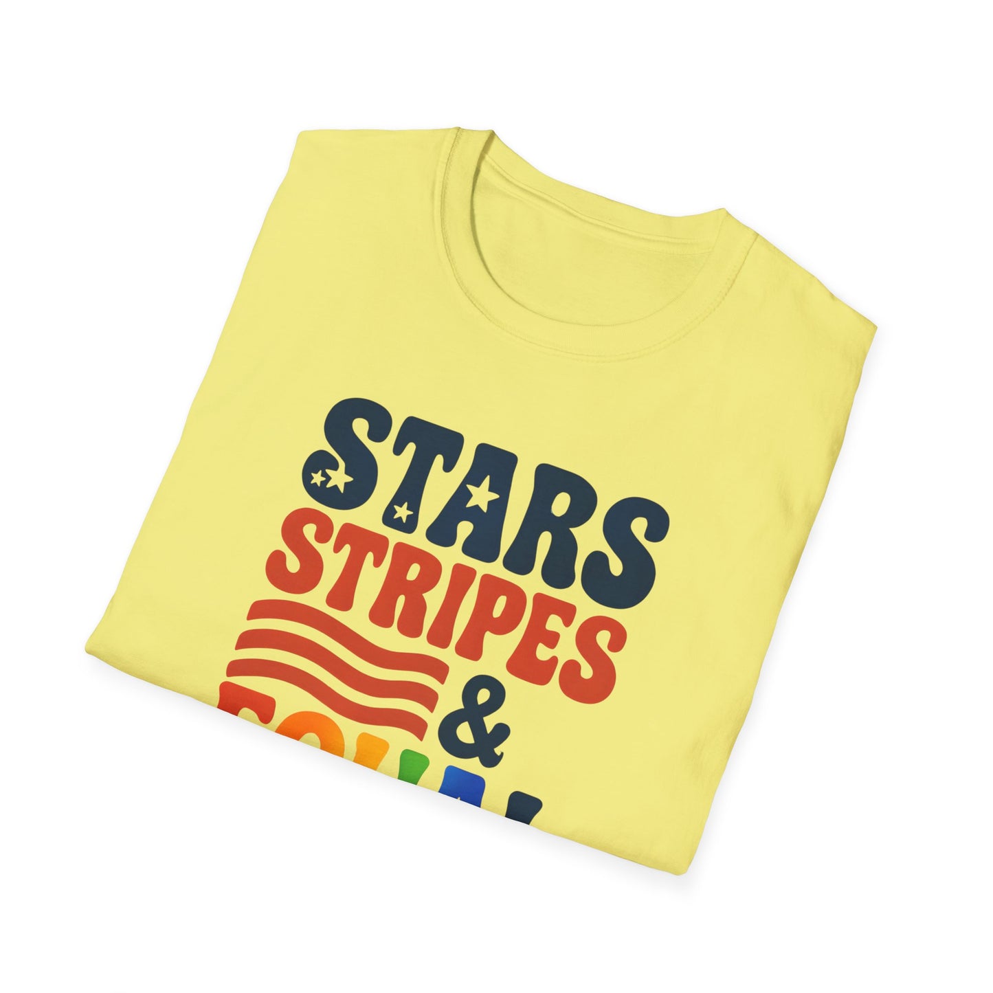 Stars Stripes and Equal Rights unisex tee, Casual protest Gift, LGBTQ tee, Unisex Softstyle Shirt,  Family Wear, gay rights