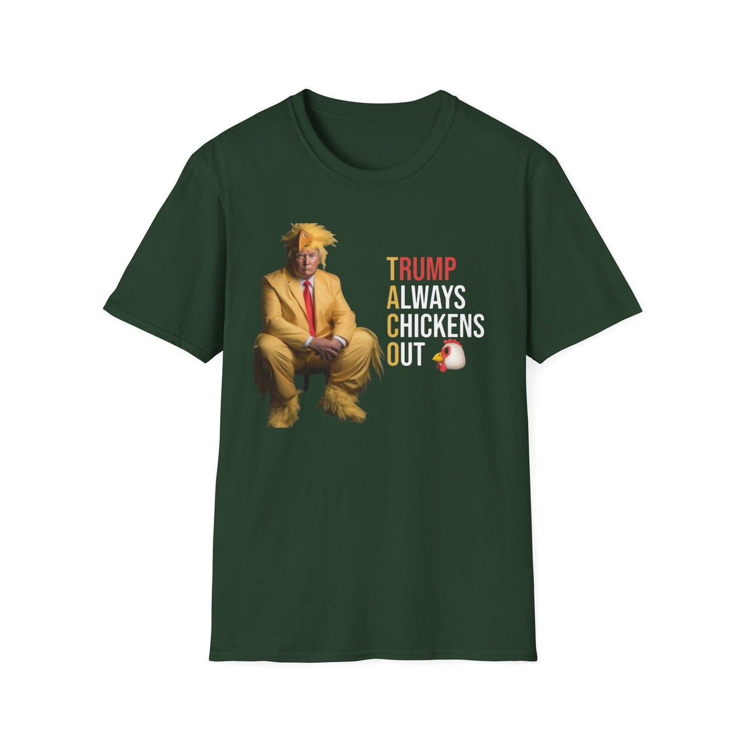 Trump Chicken Out Unisex T-Shirt, Funny Political Tee, Gift for Friends, Election Humor, Casual Wear