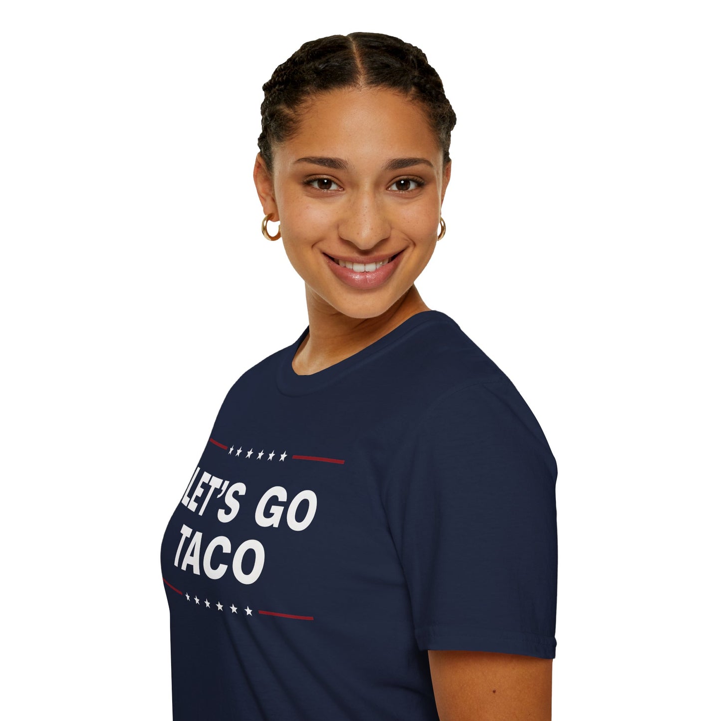 Let's Go Taco Unisex Softstyle T-Shirt, Taco Lover Gift, Funny Foodie Shirt, Casual Wear, Taco Tuesday Tee