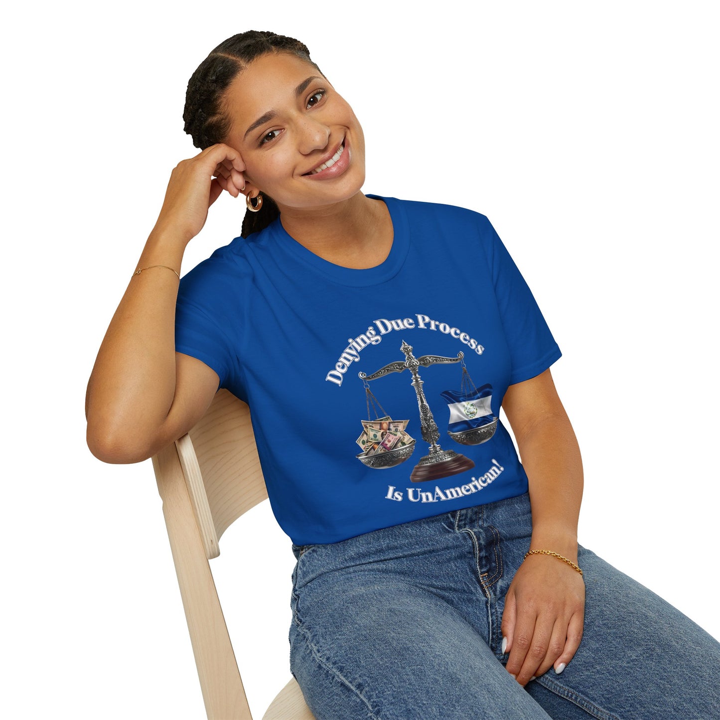 Justice T-Shirt - 'Denying Due Process Is UnAmerican' Graphic Tee, Political Apparel, Gift for Activists, Casual Wear, Statement Shirt