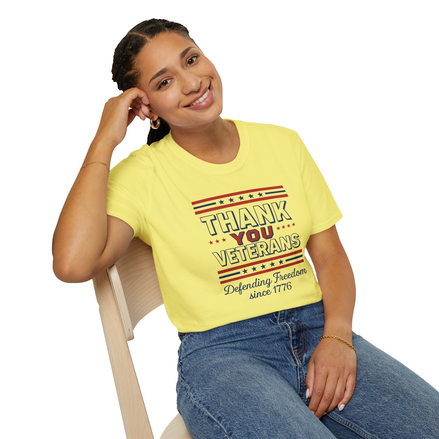 Thank You Veterans Defending Freedom since 1776 unisex tshirt, patriotic tshirt, 4th of July shirt honoring veterans, pro vet