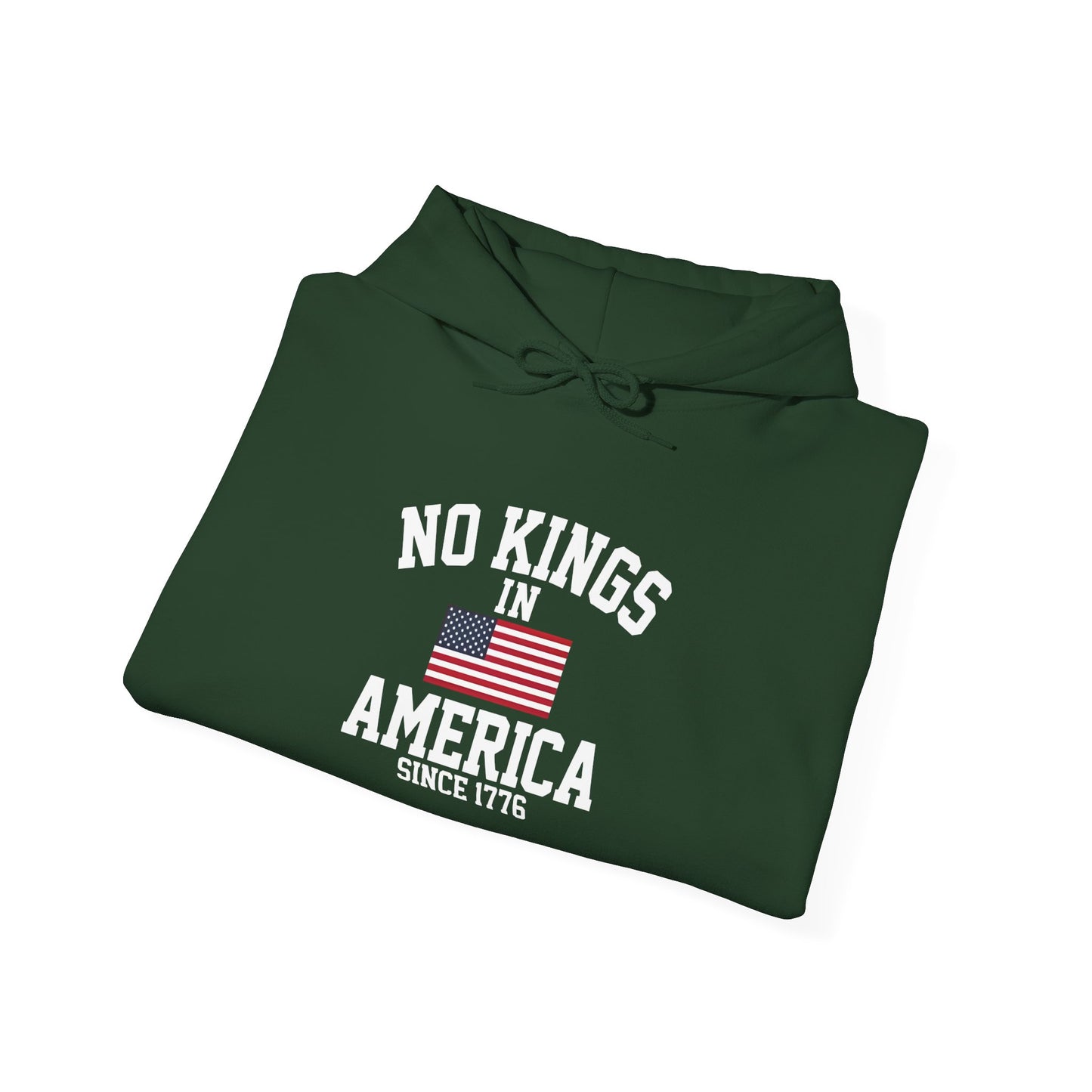 No Kings in America Fleece Hoodie, Cozy Fleece Hoodie, Political Statement Hoodie, Stand With Ameroca Hoodie, Anti Fascism Hoodie