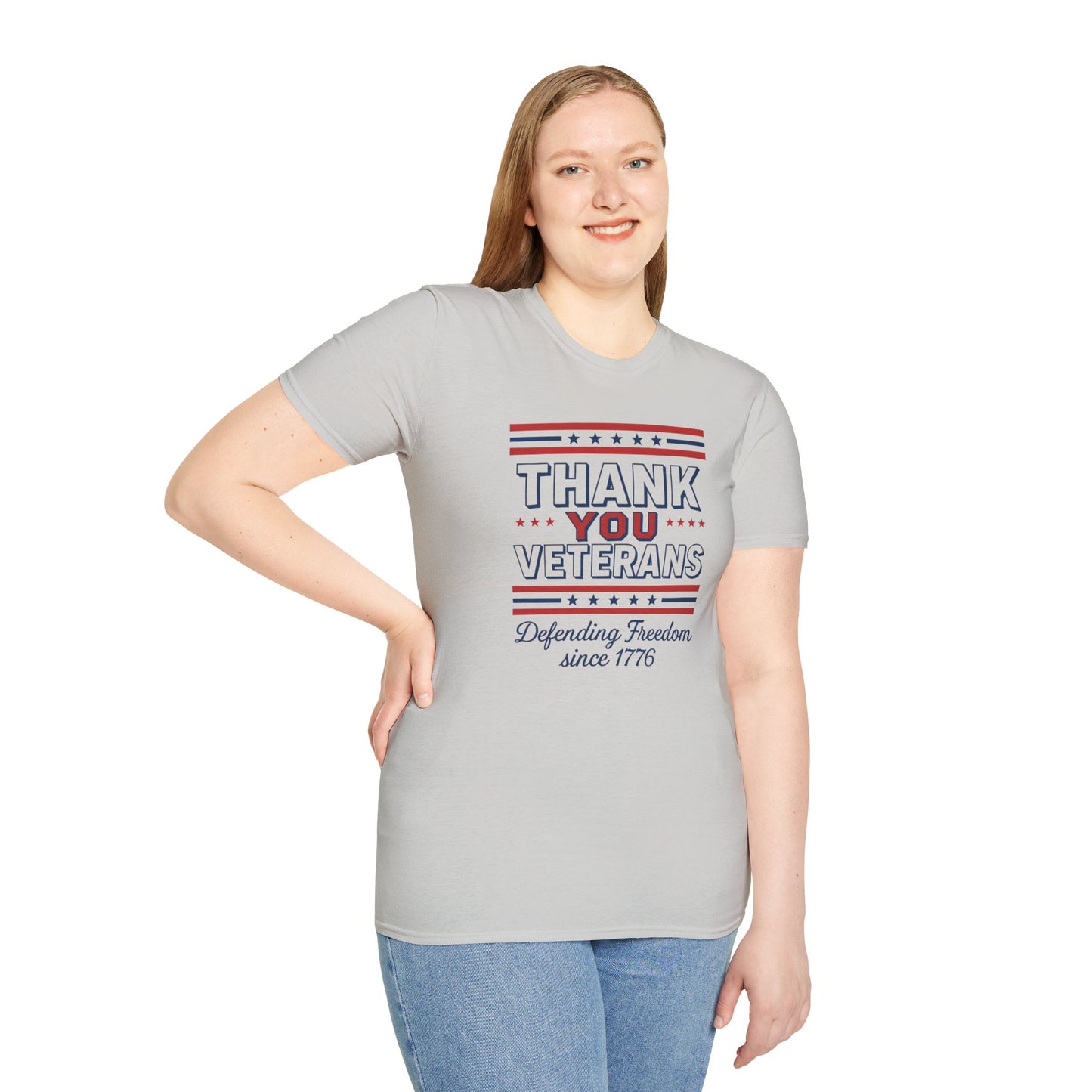Thank You Veterans Defending Freedom since 1776 unisex tshirt, patriotic tshirt, 4th of July shirt honoring veterans, pro vet