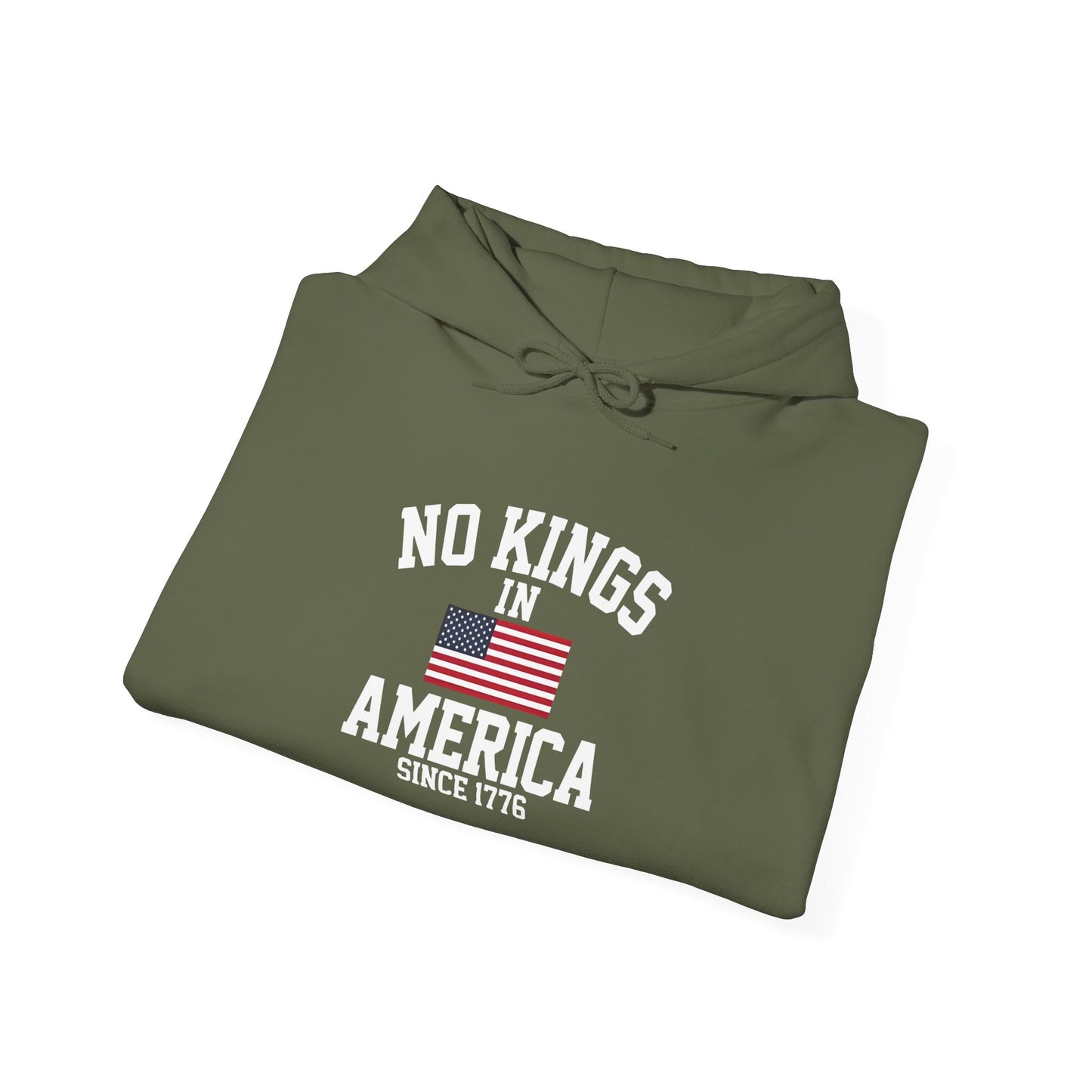 No Kings in America Fleece Hoodie, Cozy Fleece Hoodie, Political Statement Hoodie, Stand With Ameroca Hoodie, Anti Fascism Hoodie