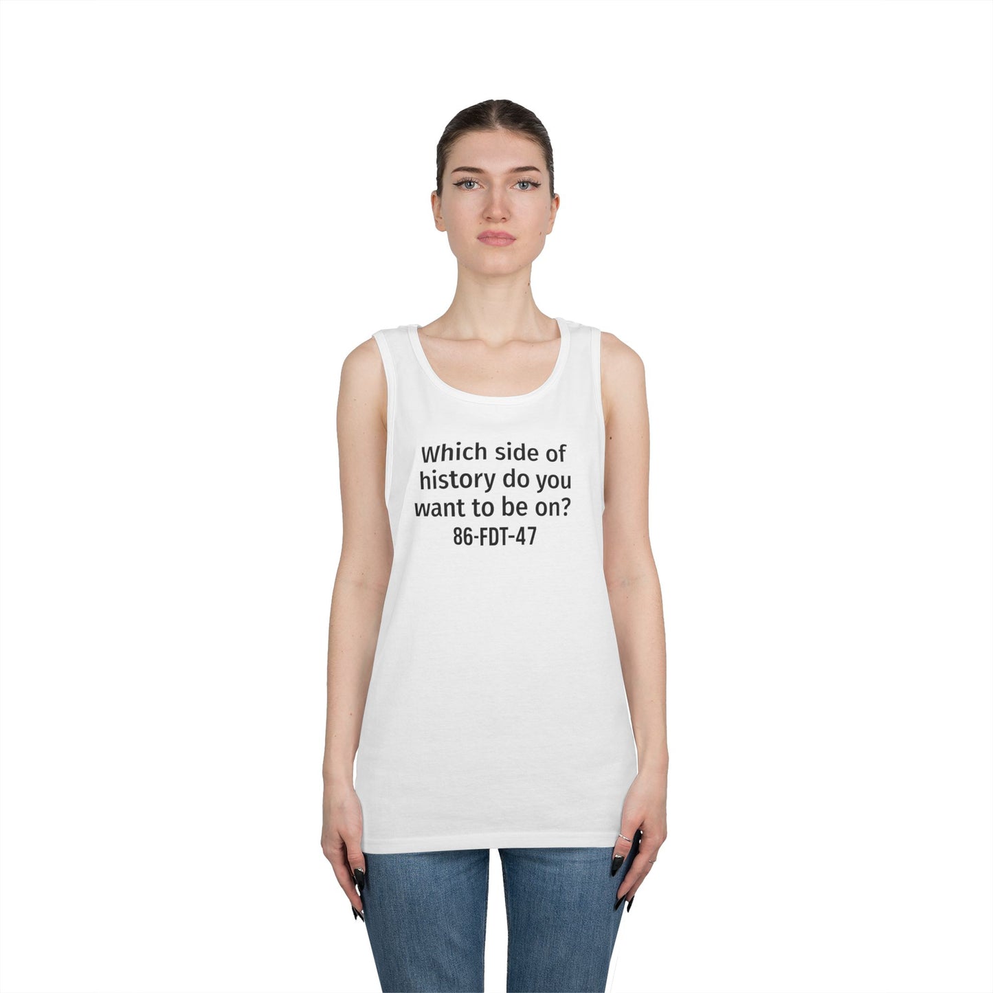 Which side of History?  Unisex Tank Top, Casual Wear, History Lover's Gift, Affirmation Shirt, Summer Fashion, Thought-Provoking Apparel