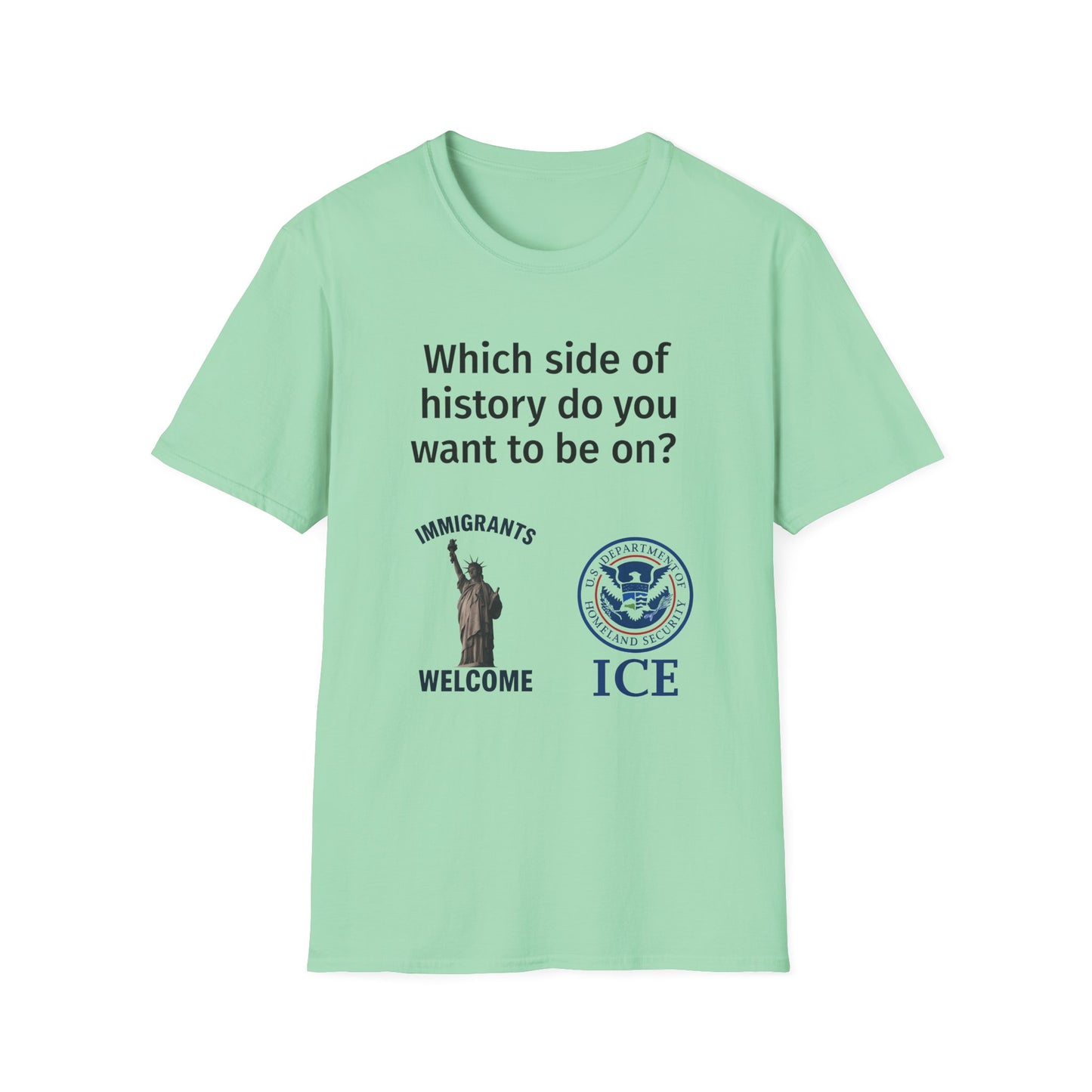 Which Side of History Do You Want to Be On? | Unisex Equal Rights Protest T-Shirt | Multicolored Fist Graphic Tee | Social Justice Shirt