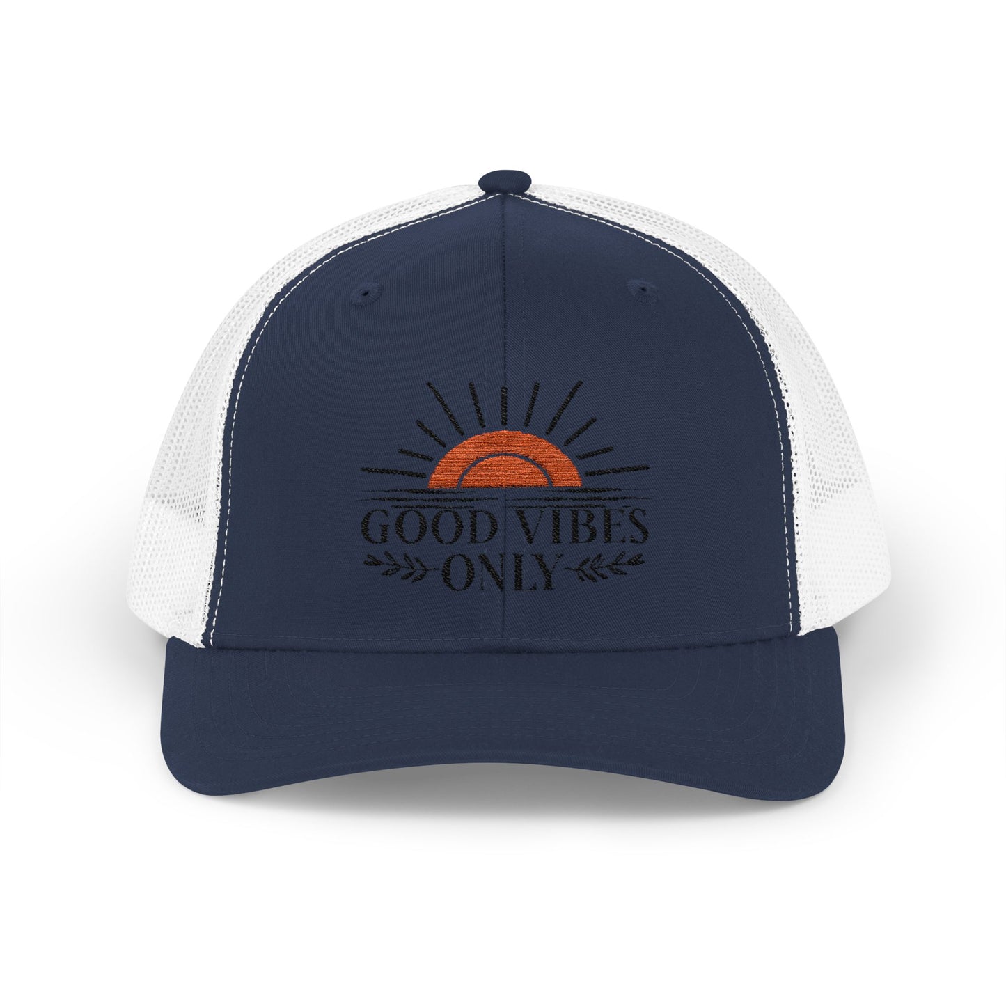 Good Vibes Only Trucker Cap, Summer and Spring headware, cool trendy trucker hat, gifts for him/her, summertime fun hat