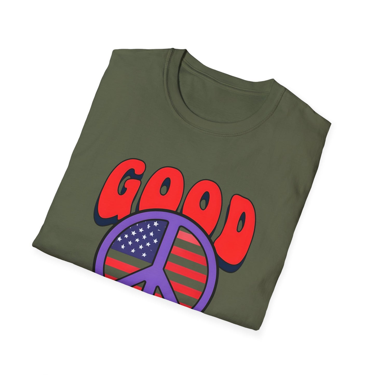 Peace & Good Trouble Unisex T-Shirt, Retro Graphic Tee, Casual Wear, Gift for Activists, July 4th Celebration Shirt